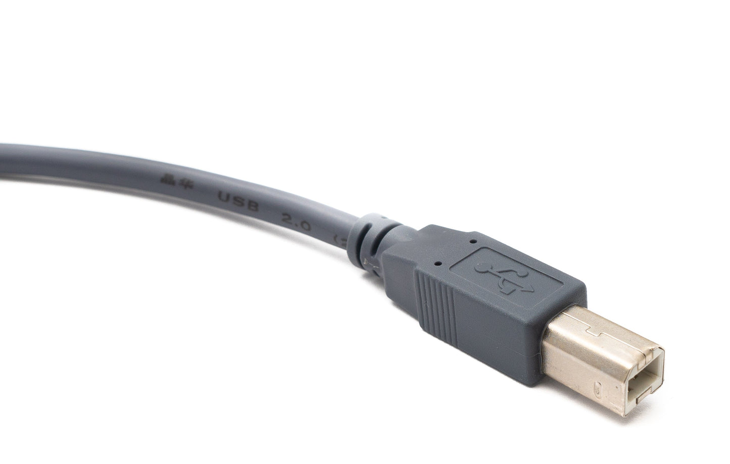 SYSTEM-S USB 3.1 Typ C Kabel 150 cm Stecker zu 2.0 Typ B Stecker in Grau