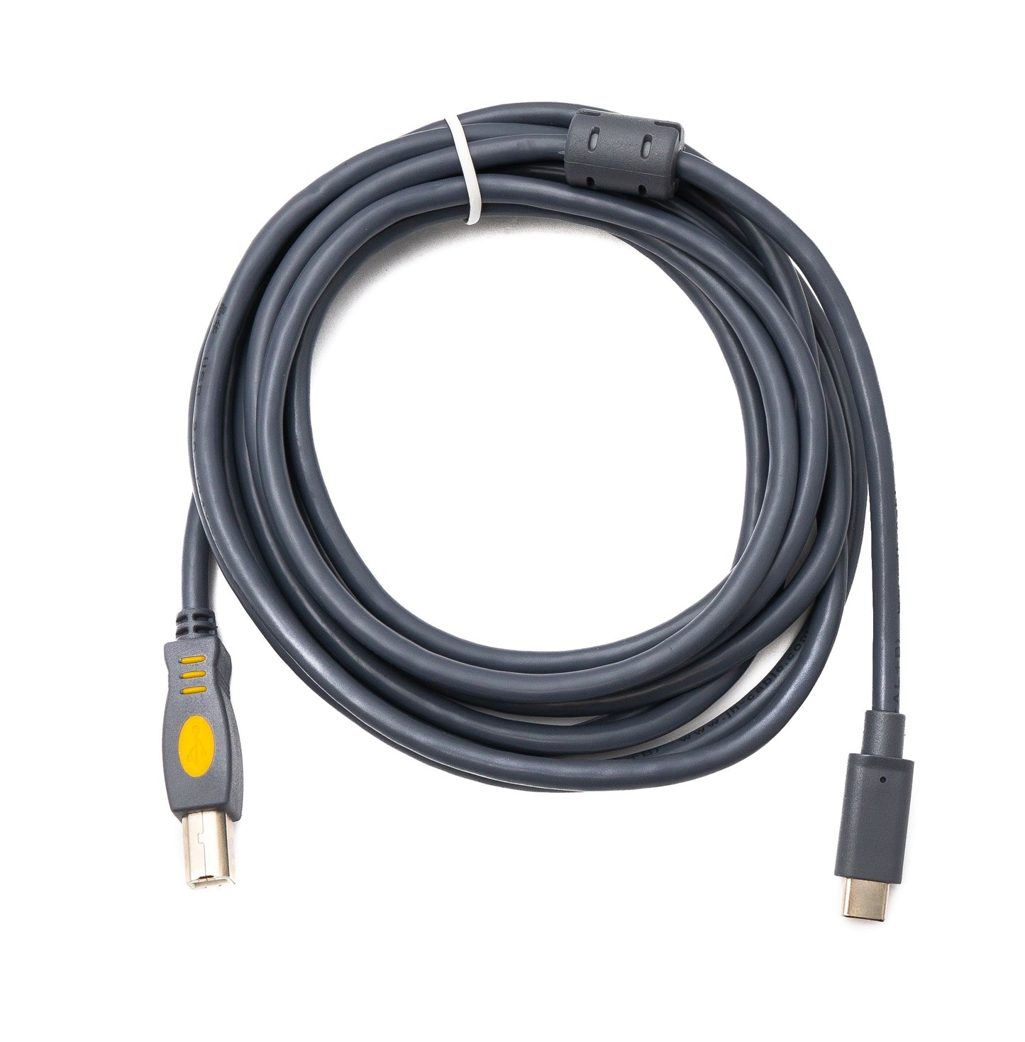 SYSTEM-S USB 3.1 Typ C Kabel 3 m Stecker zu 2.0 Typ B Stecker in Grau