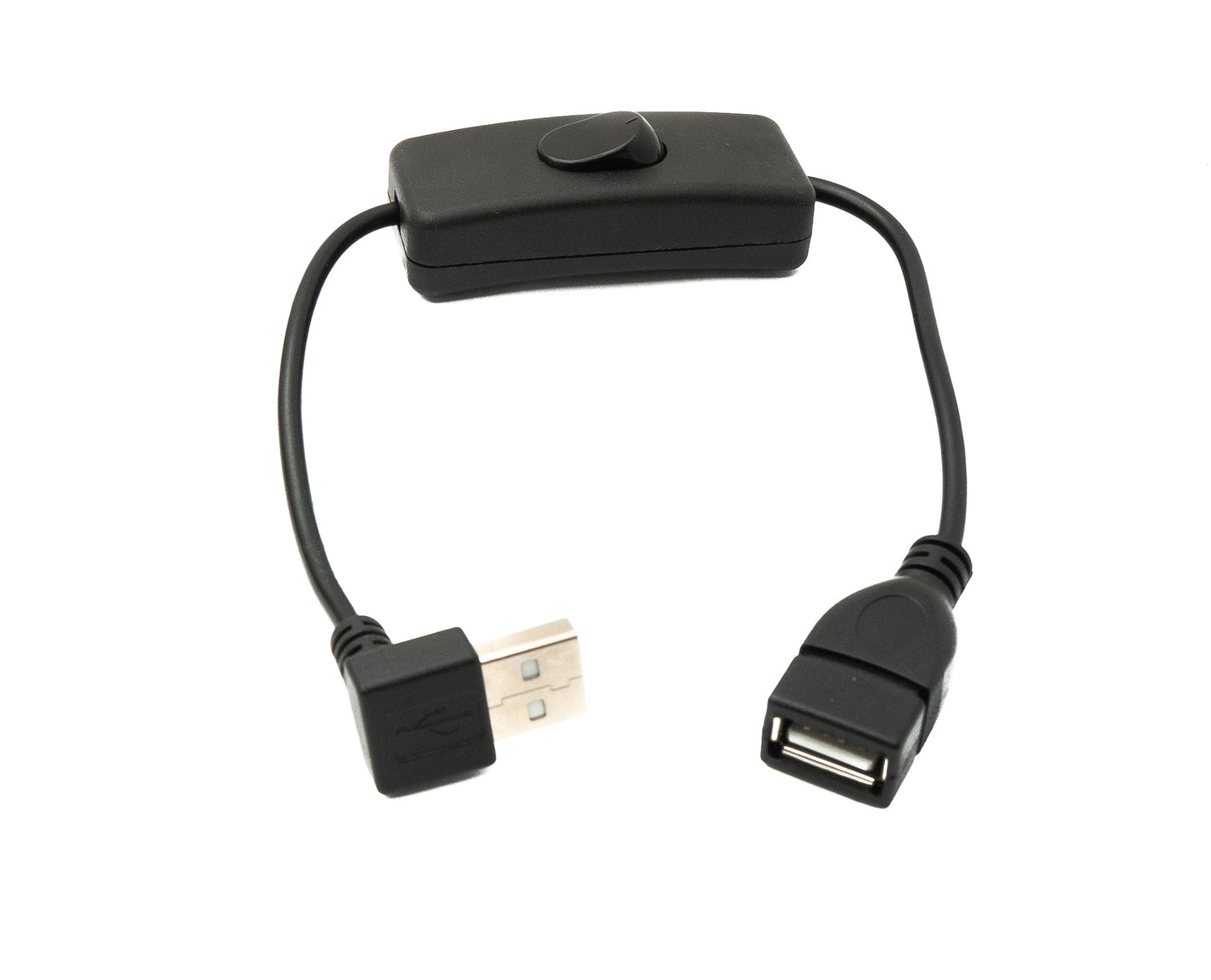 SYSTEM-S USB 2.0 cable 30 cm type A male to female switch angle up angled