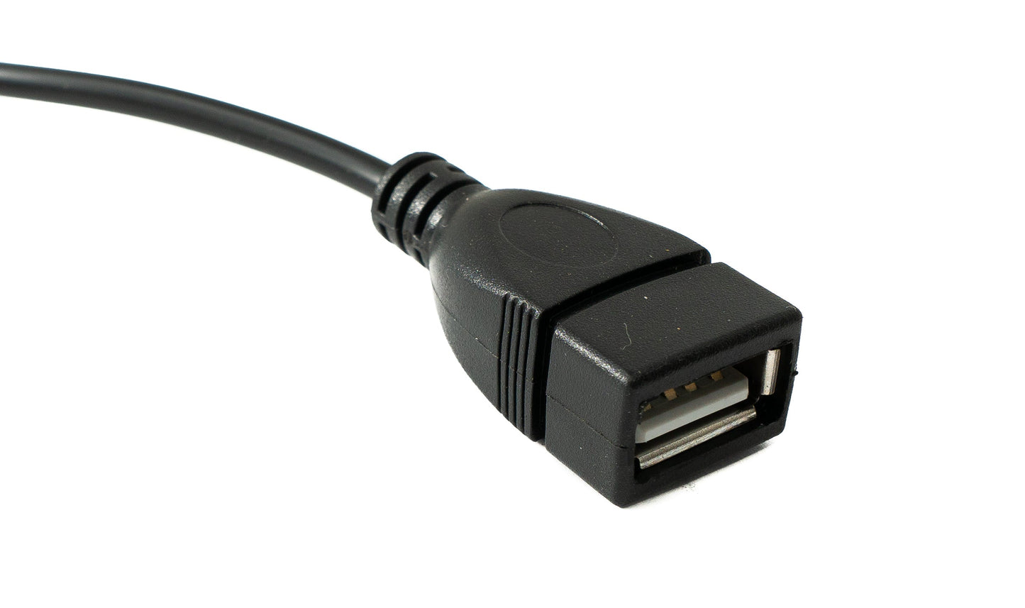 SYSTEM-S USB 2.0 cable 30 cm type A male to female switch angle up angled