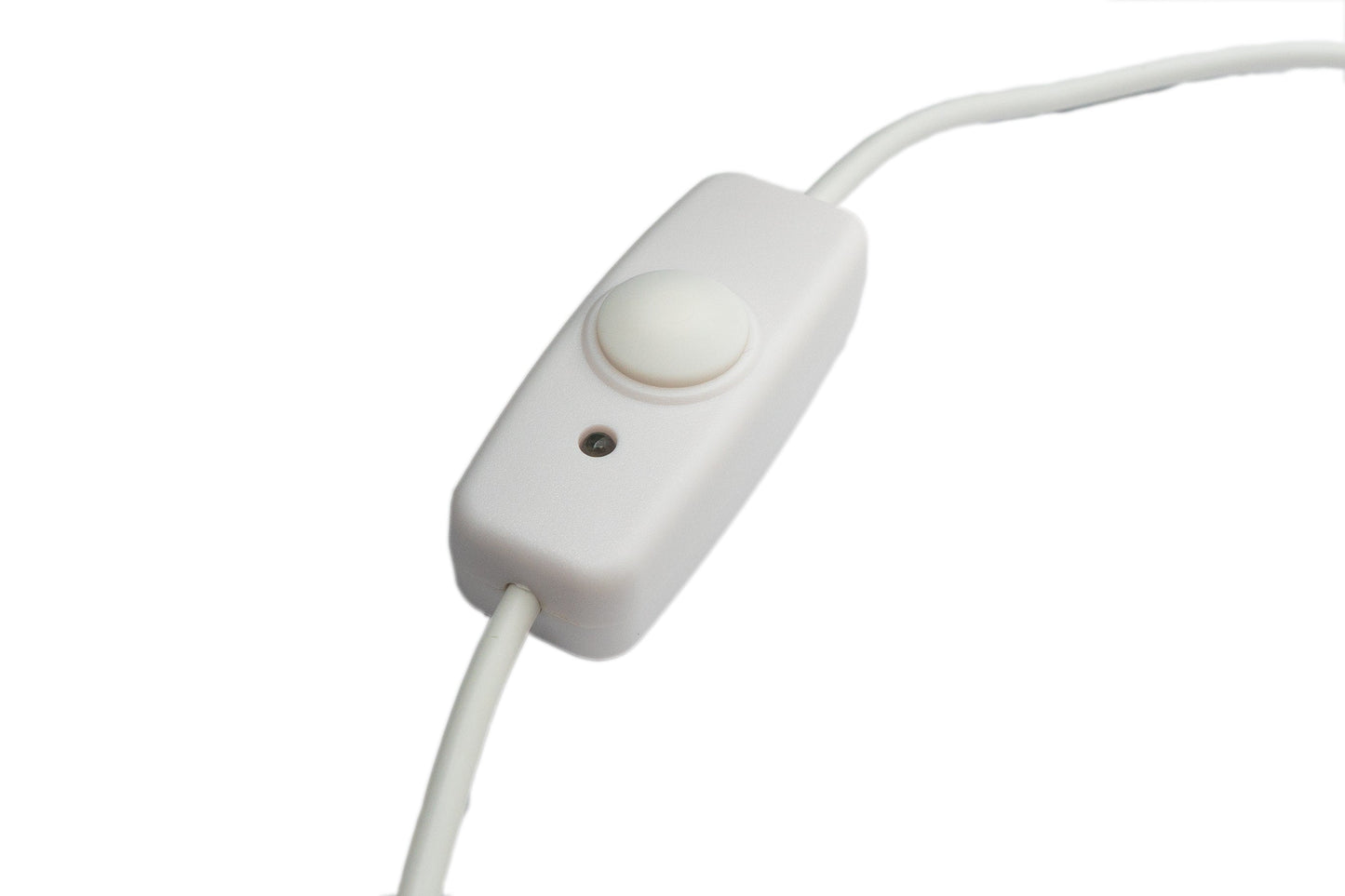SYSTEM-S USB 3.1 Kabel 120 cm Typ C Stecker zu 2.0 A Stecker Schalter in Weiß
