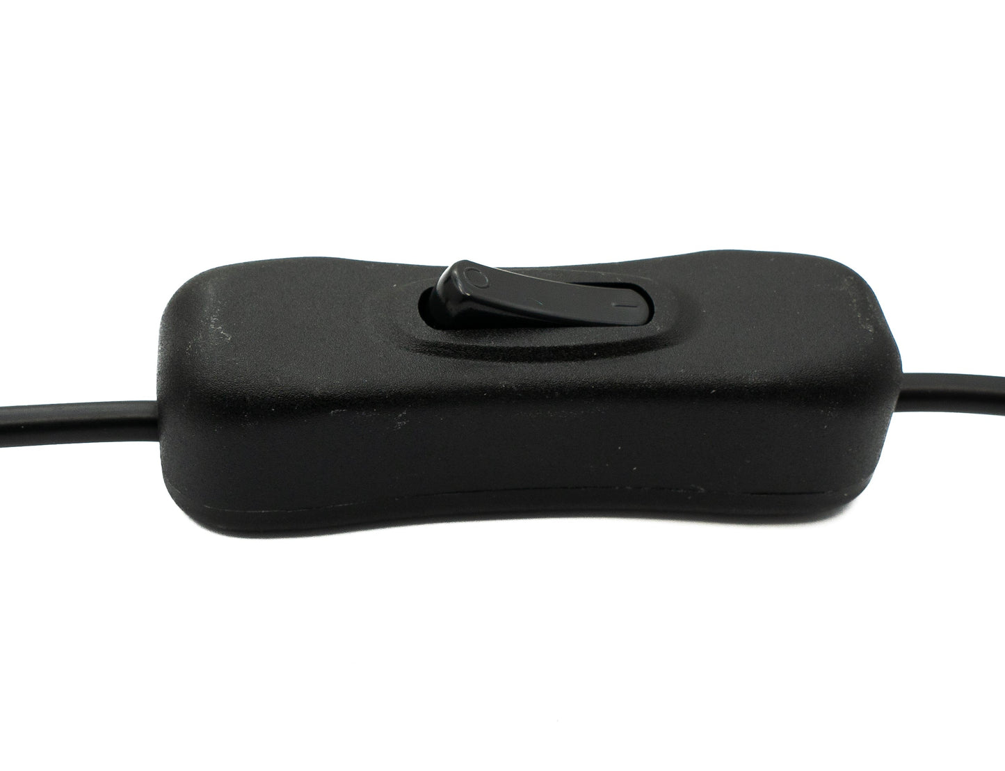 SYSTEM-S DC Kabel 20 cm 24V 5,5 x 2,1 Stecker zu Buchse Schalter in Schwarz