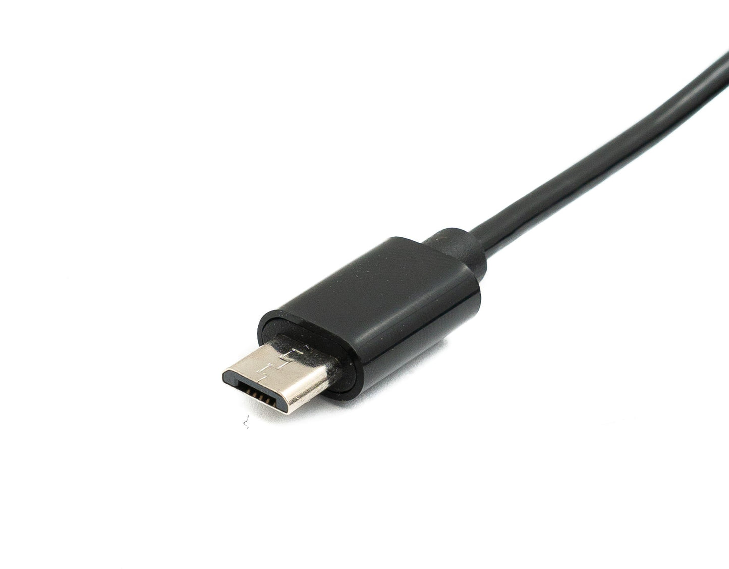 SYSTEM-S USB 2.0 Kabel 100 cm Micro B Stecker zu Buchse Spirale in Schwarz