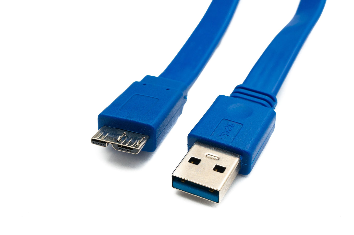 SYSTEM-S USB 3.0 Hub 4x Typ A Buchse zu Micro B Buchse mit Kabel Schalter Adapter in Schwarz