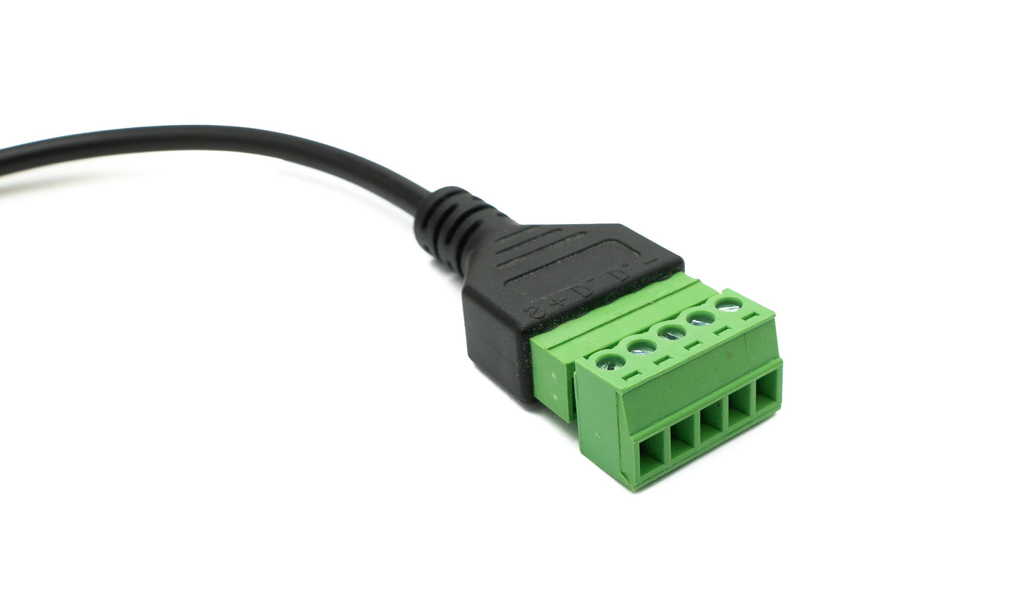 SYSTEM-S USB 3.1 Kabel 30 cm Typ C Stecker zu 5 pin Terminalblock Buchse U Turn 180° Winkel Adapter