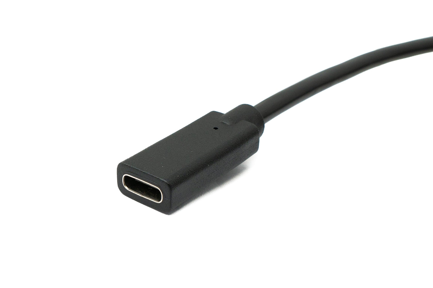 SYSTEM-S USB 3.1 Kabel 180 cm Typ C Buchse zu 2.0 Micro B Stecker Spirale Left Angled Winkel
