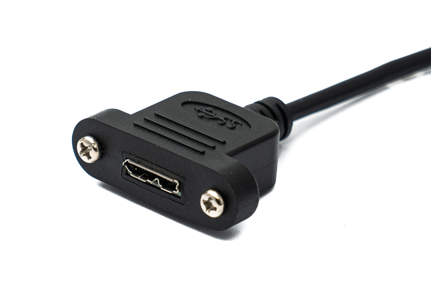 SYSTEM-S USB 3.0 Kabel 50 cm Micro B Buchse zu 2.0 Stecker Panel Mount Schraube