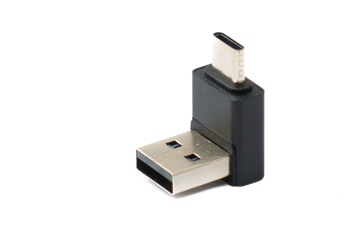 SYSTEM-S USB 3.0 Adapter Typ A Stecker zu 3.1 C Stecker unidirektional Winkel Down Angled Kabel 10 Gbit/s 100W