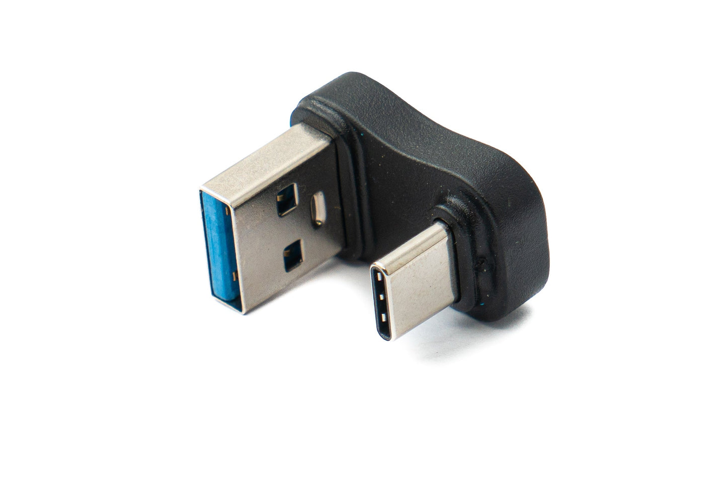 SYSTEM-S USB 3.0 Adapter Typ A Stecker zu 3.1 C Stecker unidirektional 180° U Turn Winkel Down Angled Kabel 10 Gbit/s 100W