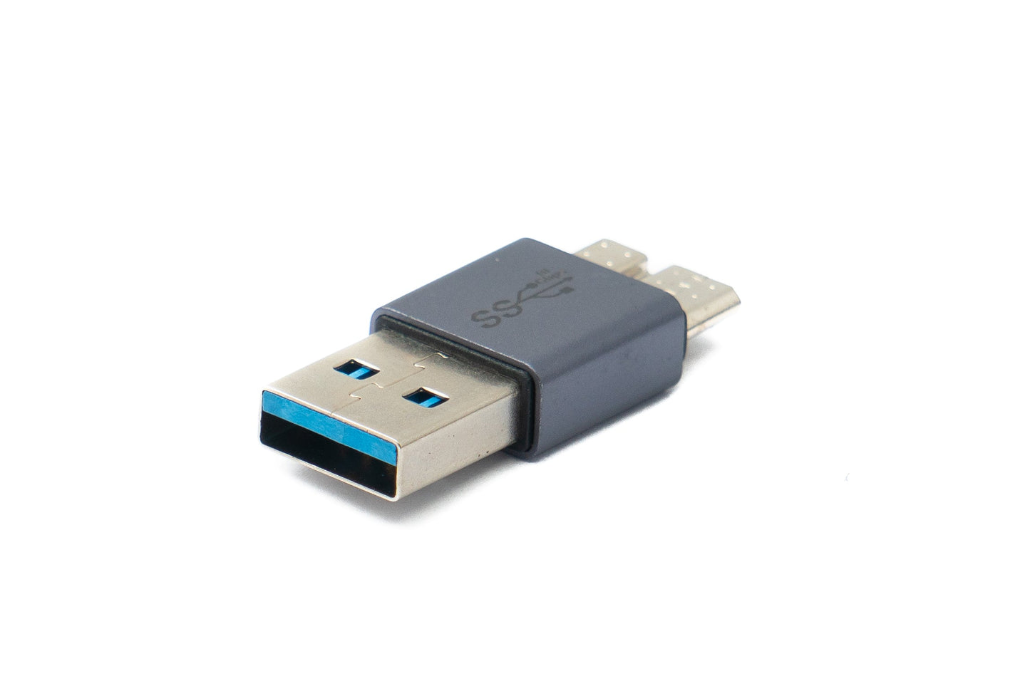 SYSTEM-S USB 3.0 Adapter Typ A Stecker zu Micro B Stecker unidirektional Kabel 5 Gbit/s 100W