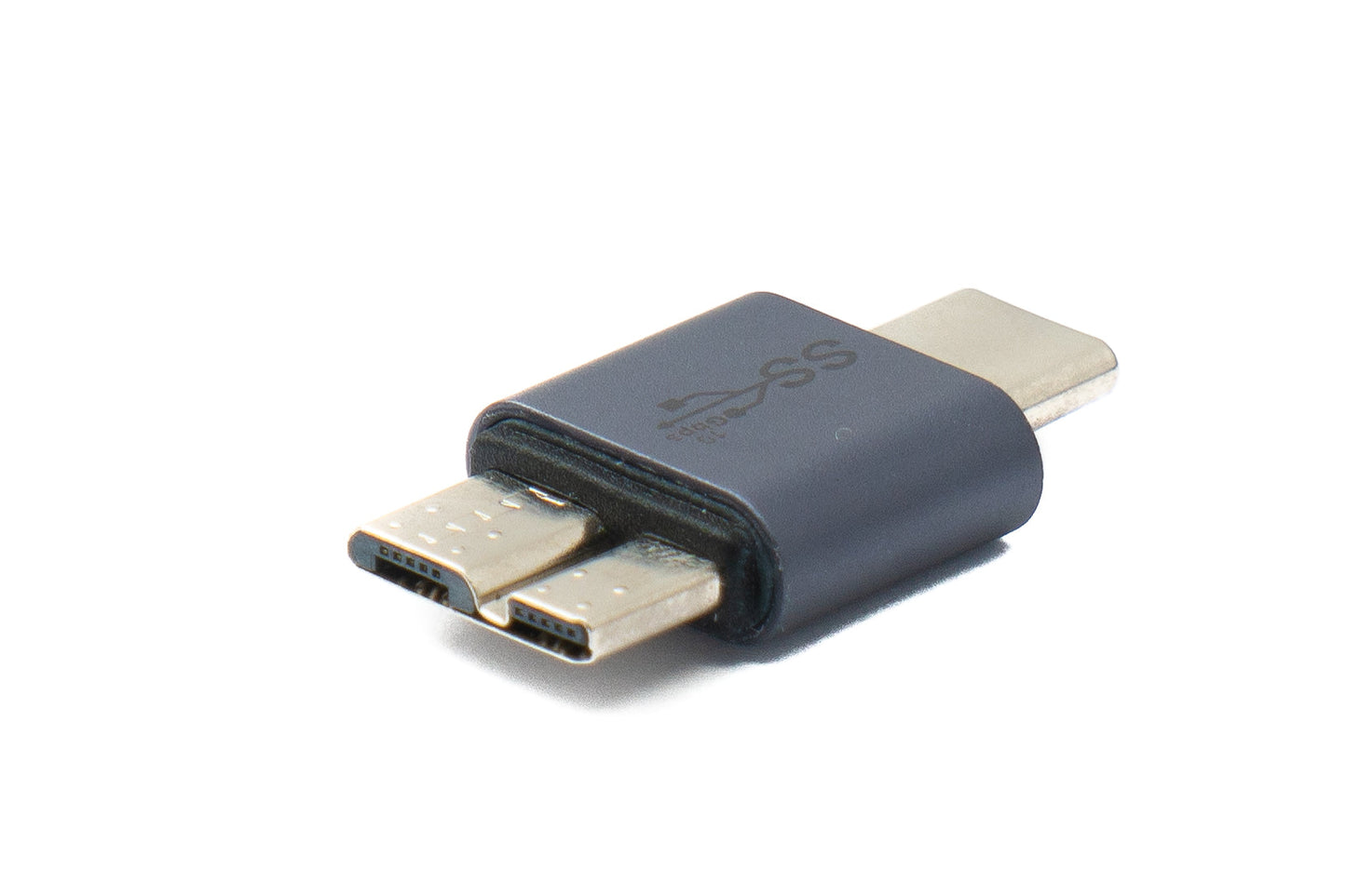 SYSTEM-S USB 3.1 Adapter Typ C Stecker zu 3.0 Micro B Stecker unidirektional Kabel 5 Gbit/s 100W