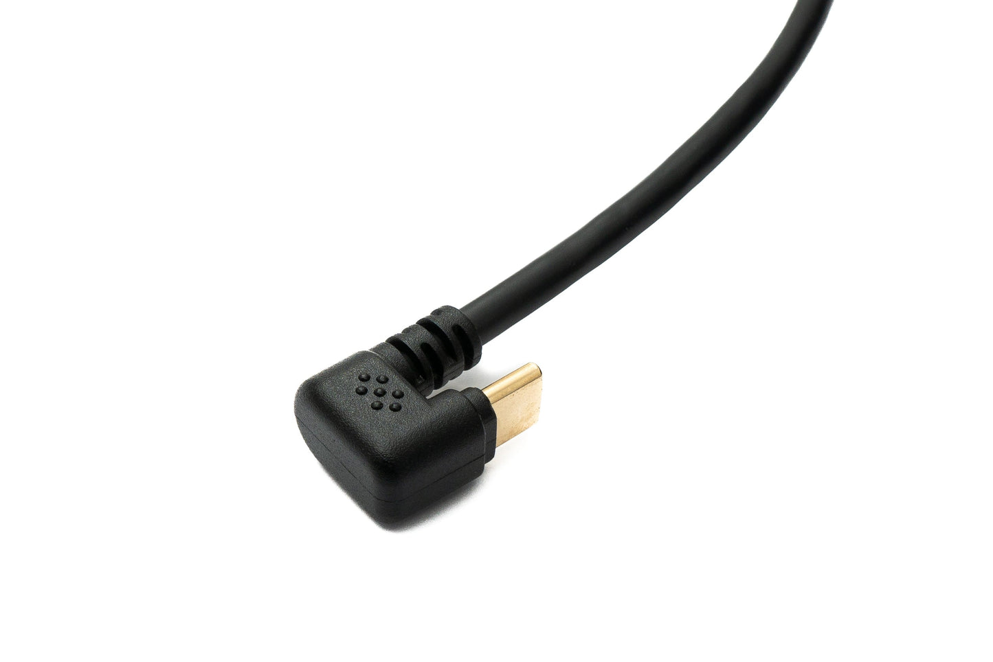 SYSTEM-S USB 3.1 cable 30 cm Type C plug to 3.0 A plug 180° U Turn angle upwards angled adapter 5 Gbit/s 100W