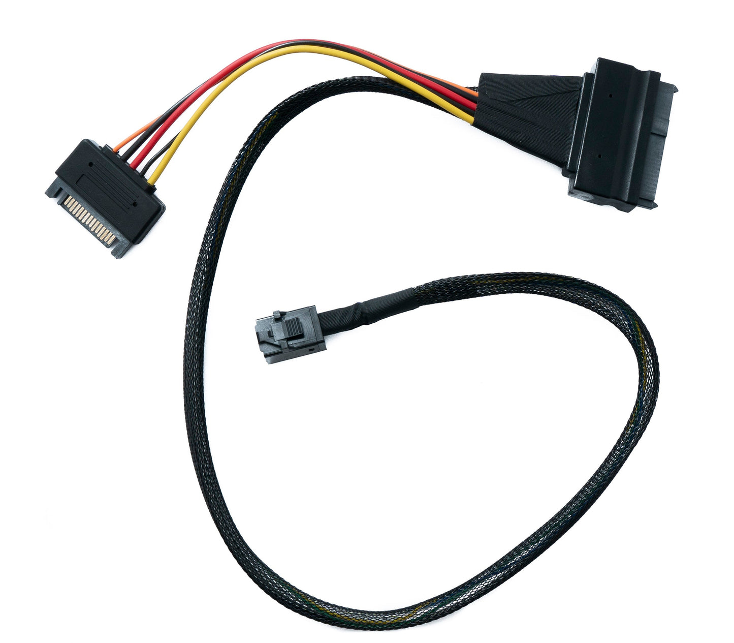 SYSTEM-S SFF-8643 Kabel 100 cm Mini SAS HD zu U.2 SFF-8639 NVMe für SSD Festplatte Motherboard