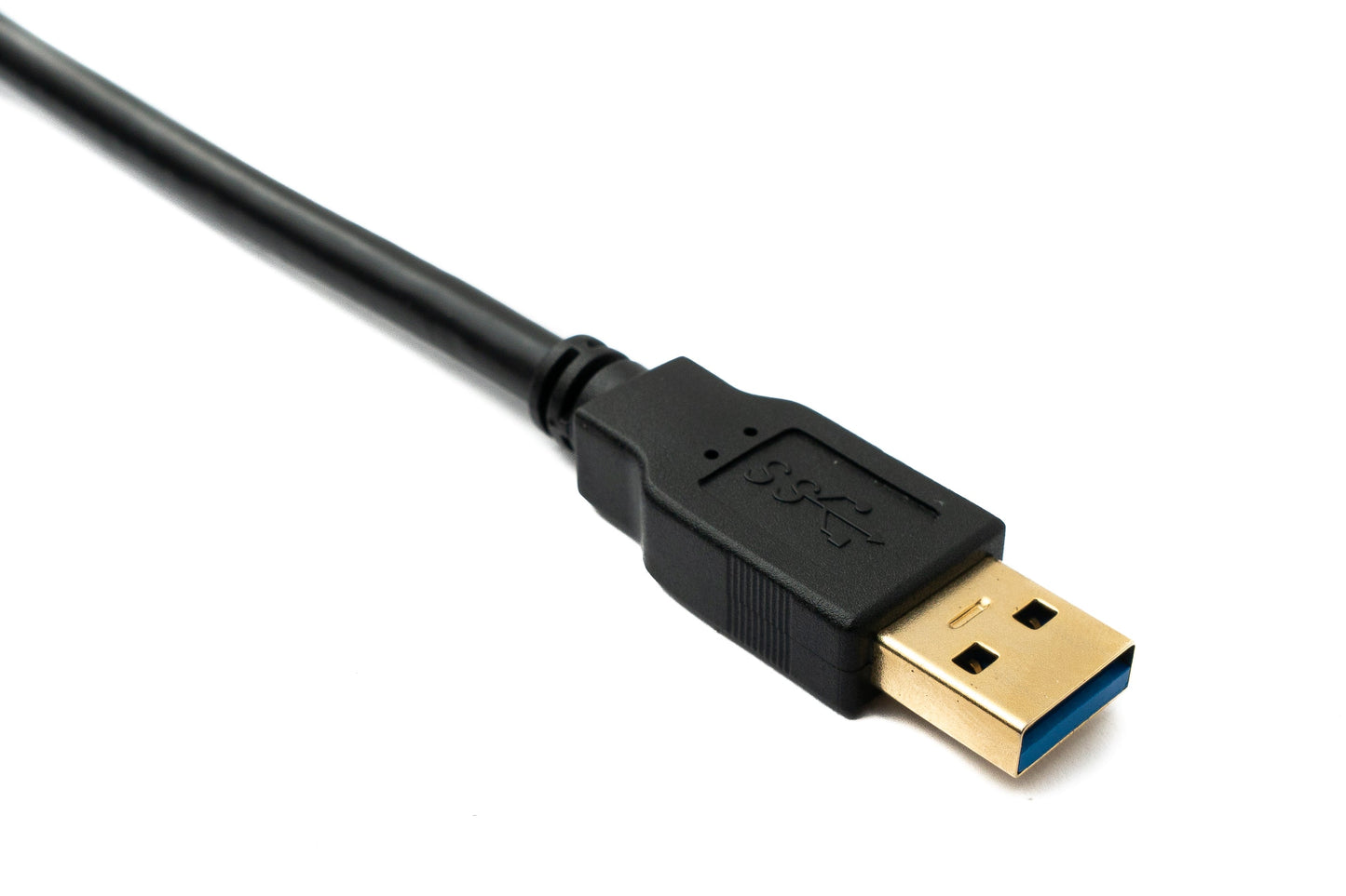 SYSTEM-S USB 3.0 Kabel 100 cm Micro B Stecker zu 3.0 Typ A Stecker Panel Mount Schraube 5 Gbit/s 100W