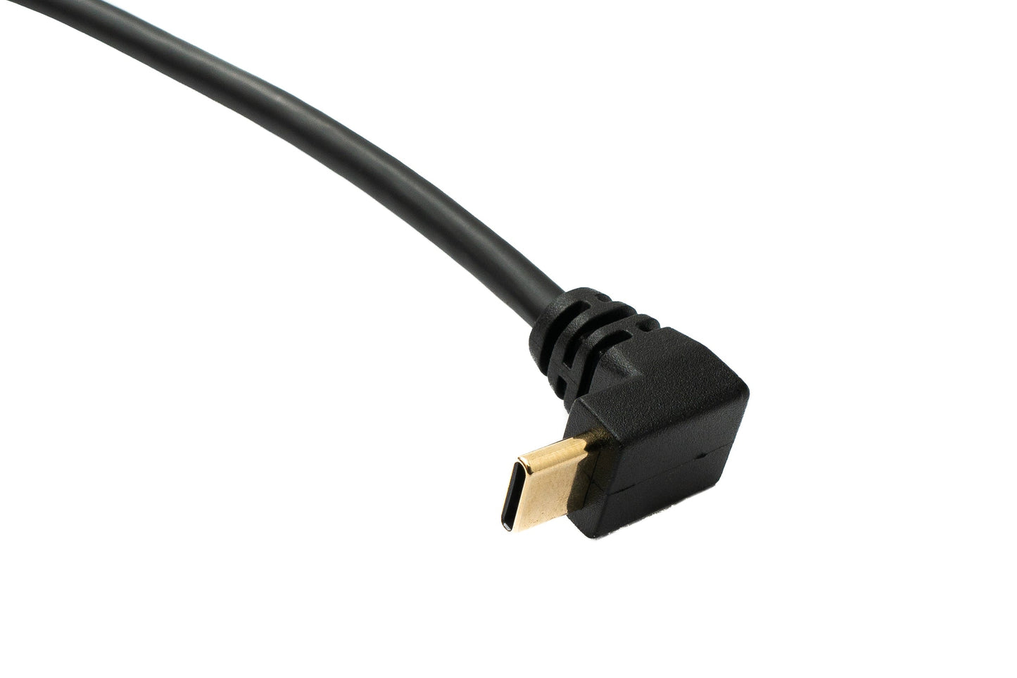 SYSTEM-S USB 3.1 Kabel 20 cm Typ C Stecker zu 3.0 A Stecker aufwärts abwärts links gewinkelt 5 Gbit/s 100W