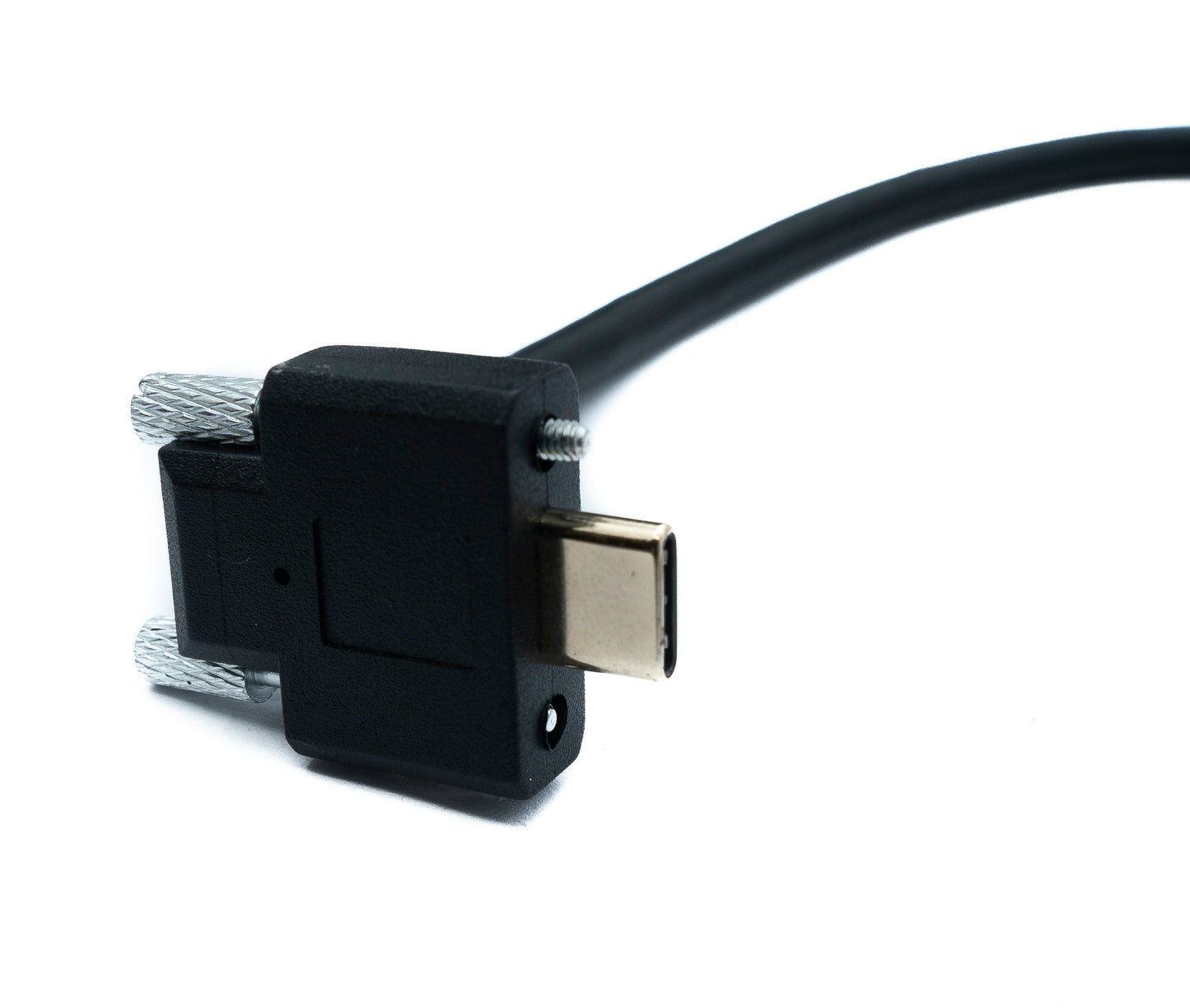 SYSTEM-S USB 3.1 Gen 2 cable 30 cm Type C male to male double screw angled up down 10 Gbit/s