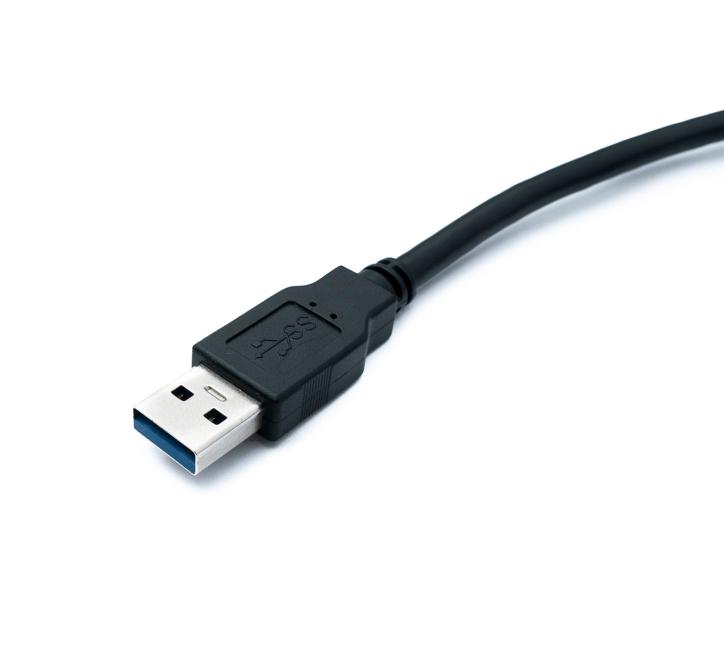 SYSTEM-S USB 3.0 cable 150 cm type B male to A male angled down angled 5 Gbit/s 100W in black