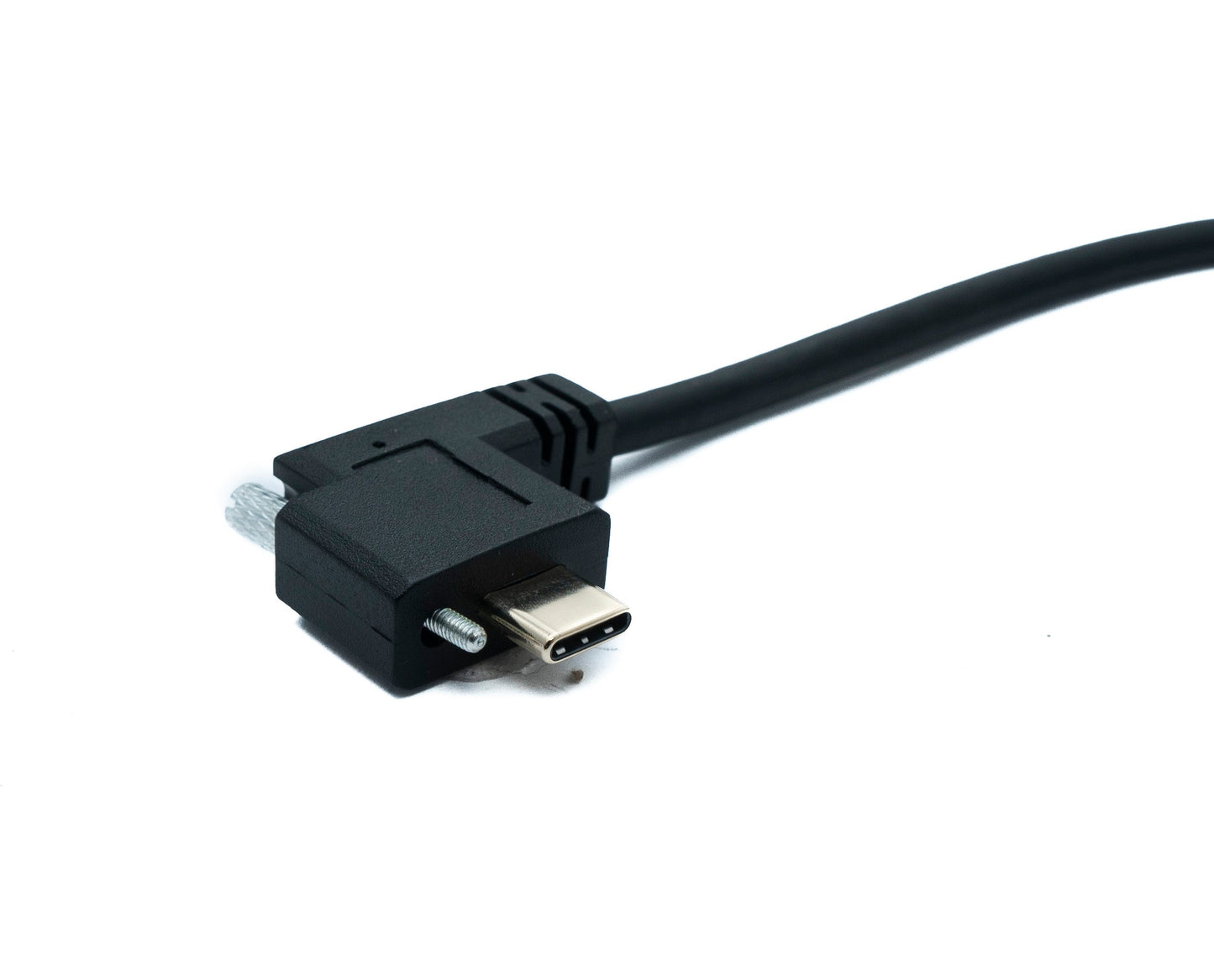 SYSTEM-S USB 3.1 Gen 2 Kabel 30 cm Typ C Stecker zu Stecker Single Screw Winkel Left Right 10 Gbit/s 100W