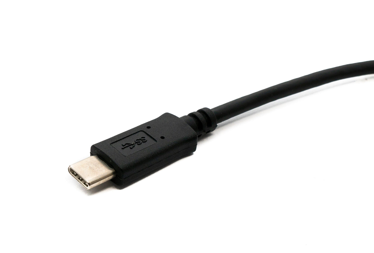 SYSTEM-S USB 3.1 Kabel 30 cm Typ C Stecker zu 3.0 A Stecker Adapter 5 Gbit/s 100W in Schwarz
