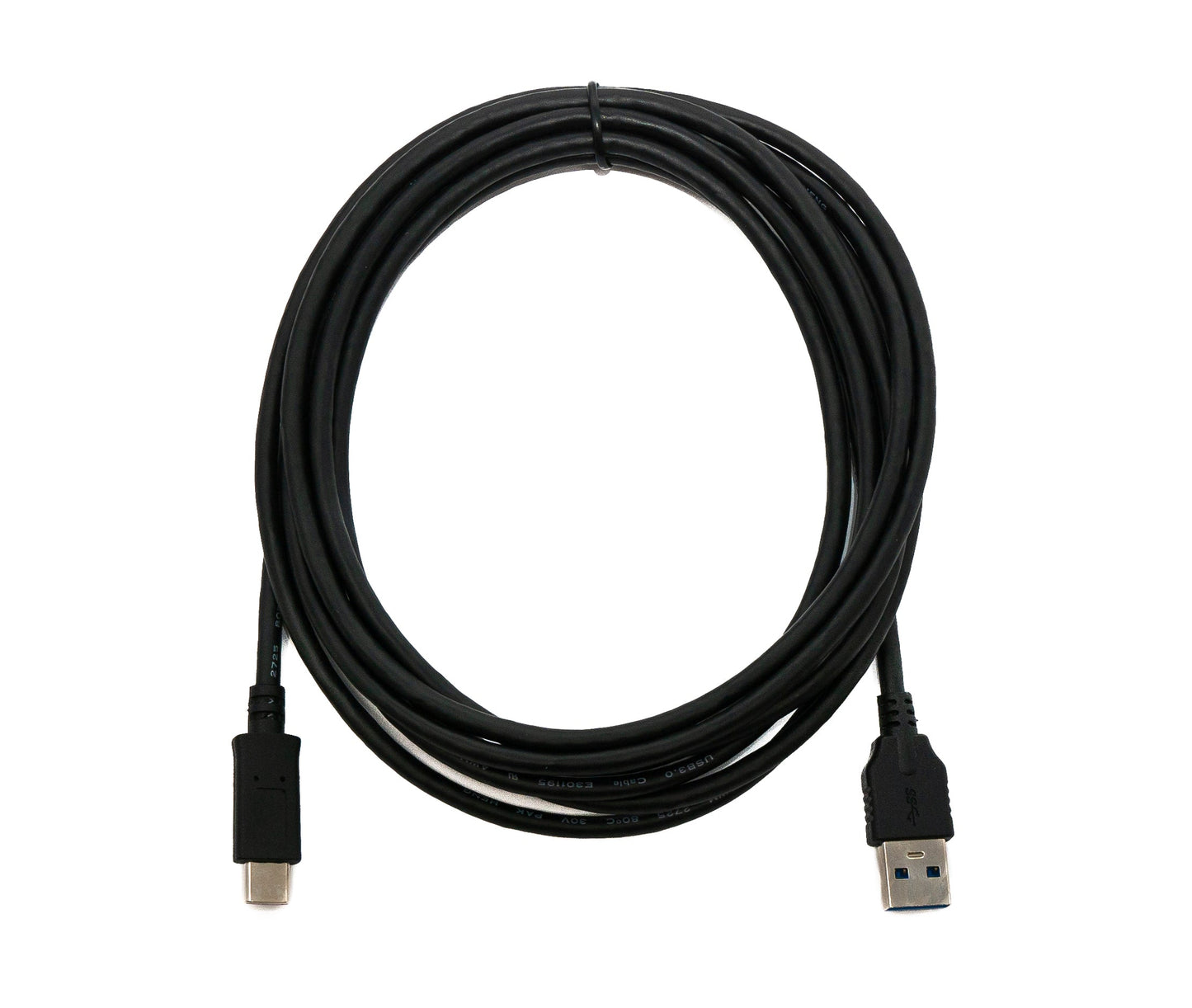 SYSTEM-S USB 3.1 Kabel 3 m Typ C Stecker zu 3.0 A Stecker Kabel 5 Gbit/s 100W in Schwarz