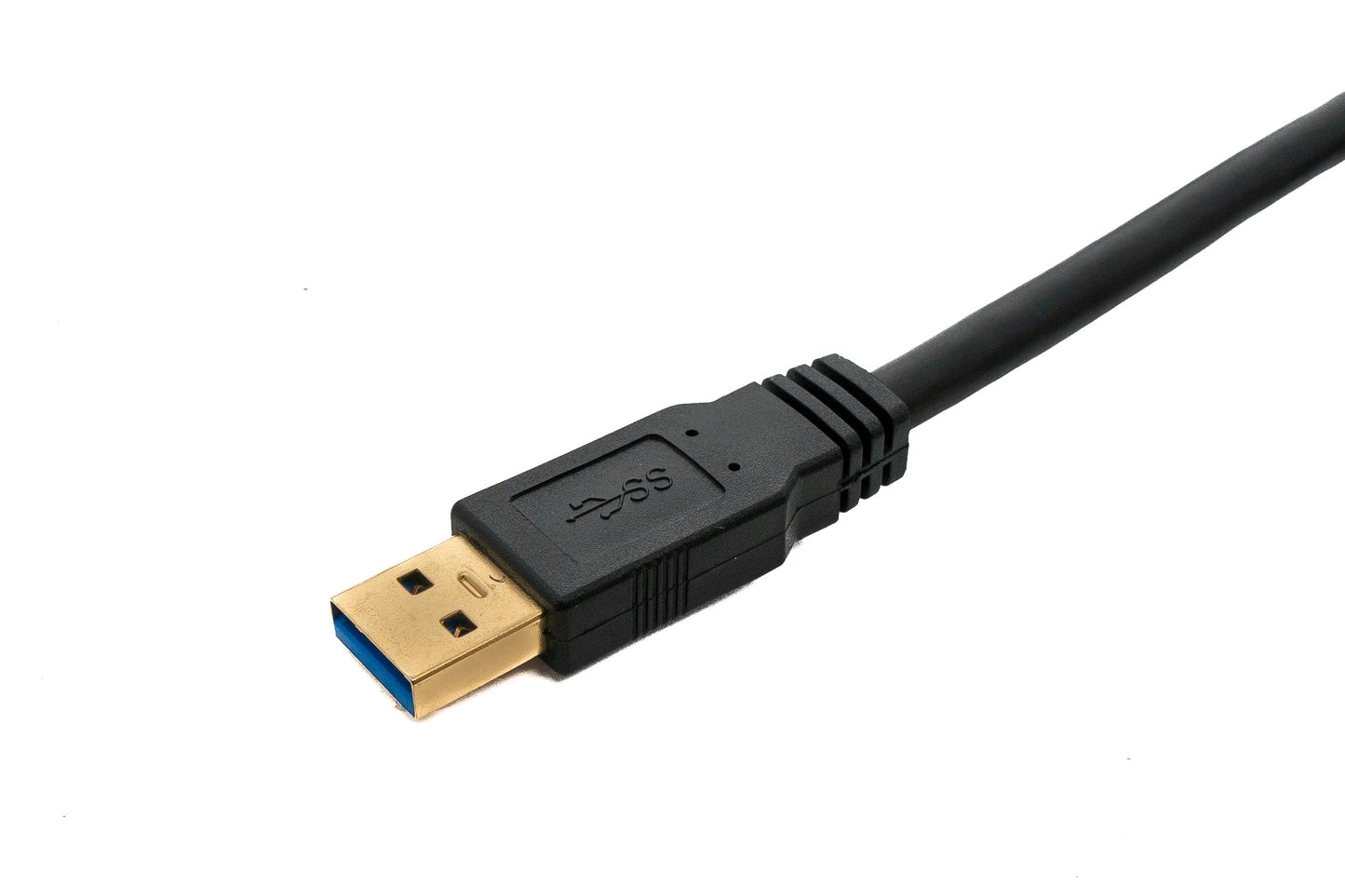 SYSTEM-S USB 3.1 Kabel 5 m Typ C Stecker zu 3.0 A Stecker Kabel 5 Gbit/s 100W in Schwarz
