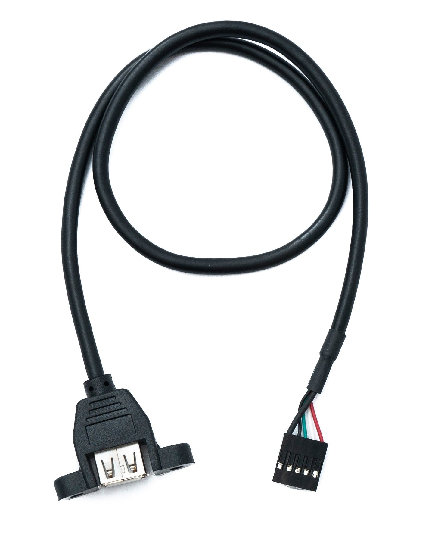SYSTEM-S USB 2.0 cable 50 cm Type A to 2.54 mm pitch panel mount connector
