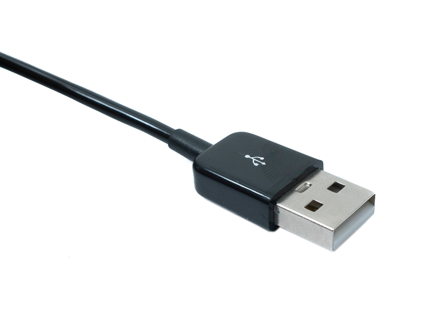 SYSTEM-S USB 2.0 cable 90 cm Type A male to male spiral extendable in black
