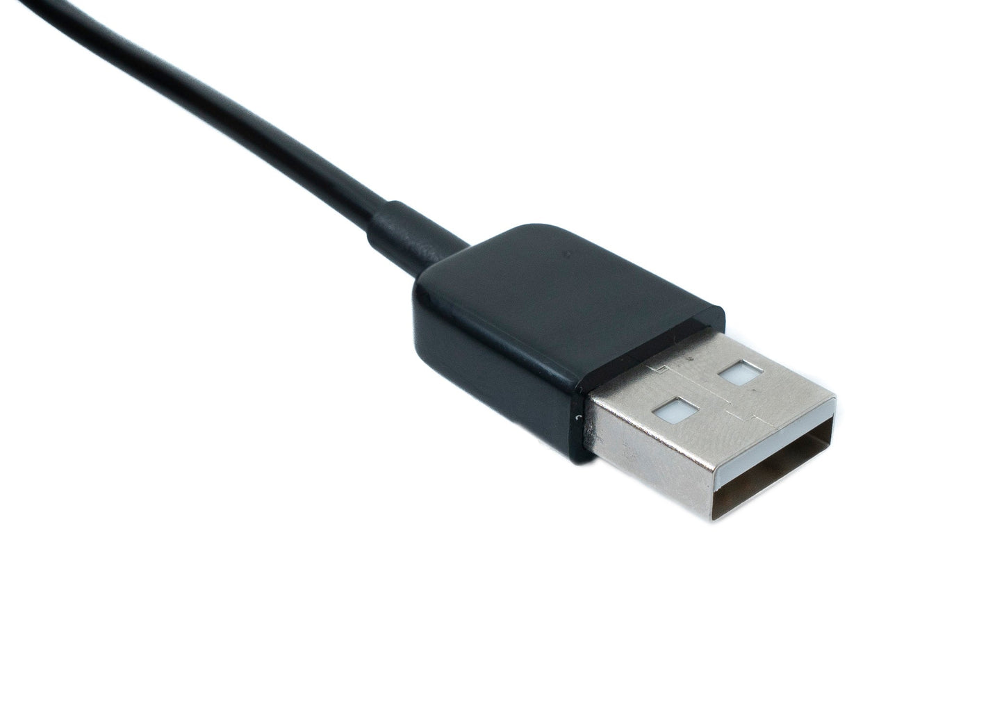 SYSTEM-S USB 2.0 cable 90 cm Type A male to male spiral extendable in black