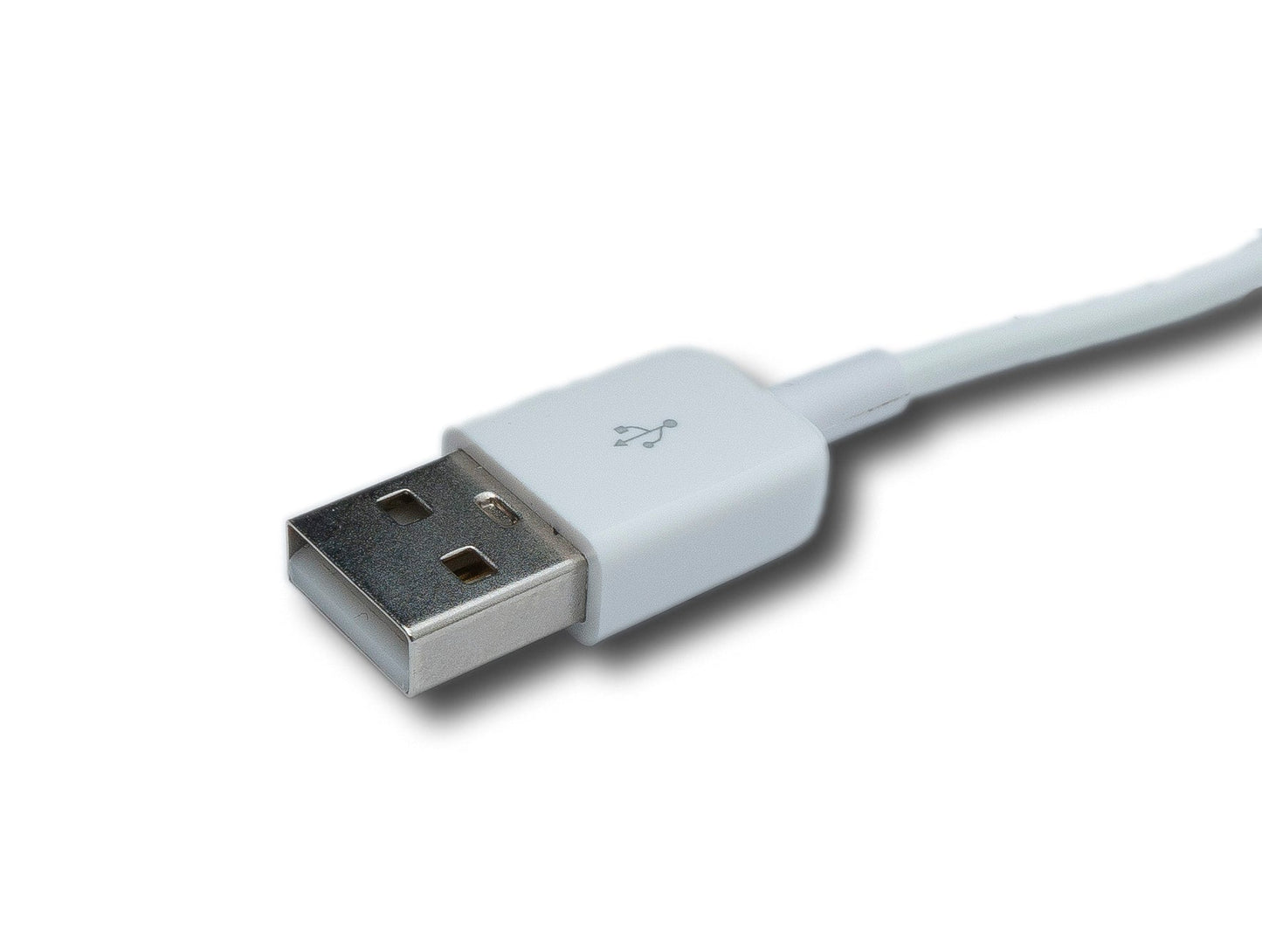 SYSTEM-S USB 2.0 Kabel 90 cm Typ A Stecker zu Stecker Spirale ausziehbar in Weiß