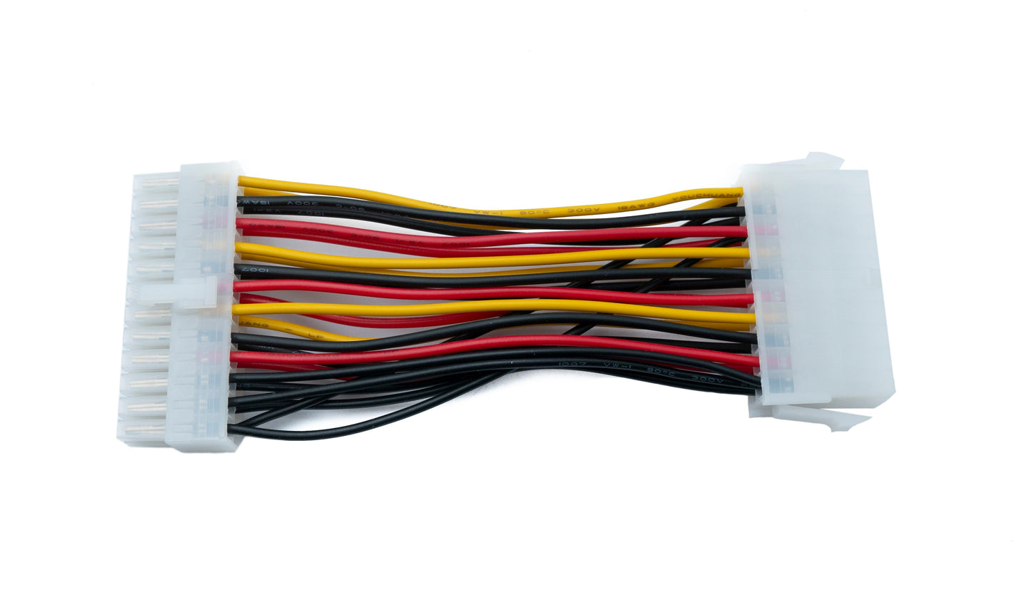 SYSTEM-S ATX Kabel 10 cm 24Pin Buchse zu 20 Pin Stecker für Motherboard 300 V