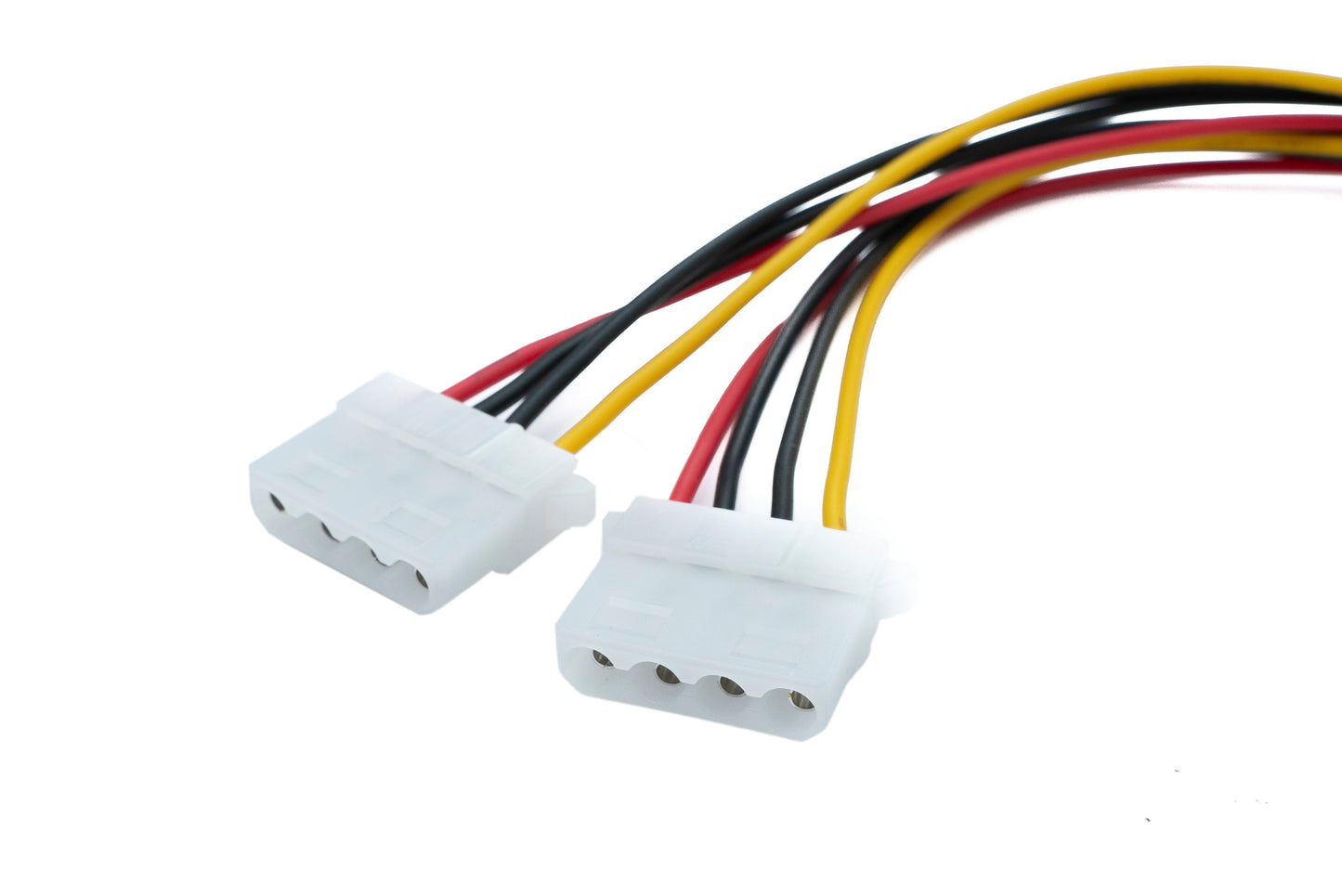 SYSTEM-S Y Molex Kabel 20 cm LP4 IDE 4Pin Stecker zu 2x Buchse Splitter