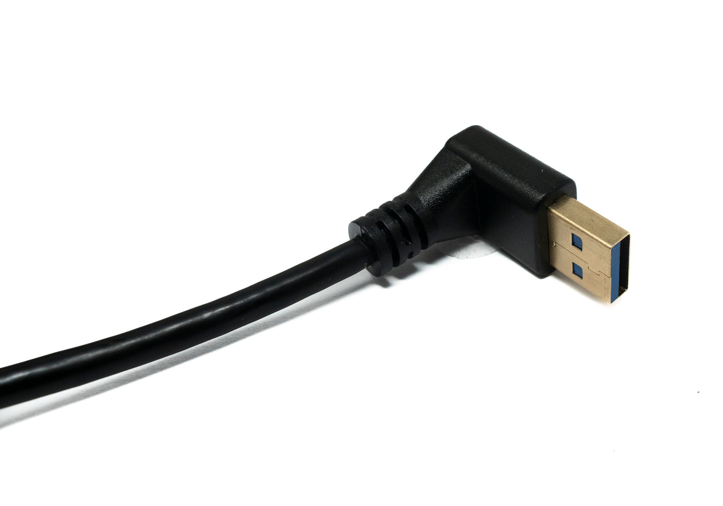 SYSTEM-S USB 3.1 Kabel 25 cm Typ C Stecker zu 3.0 Typ A Stecker Down Angled Winkel
