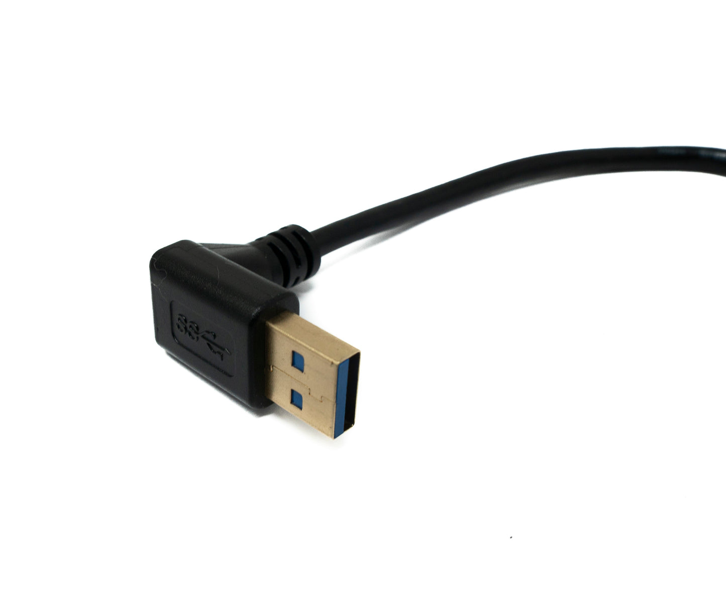 SYSTEM-S USB 3.1 Kabel 25 cm Typ C Stecker zu 3.0 Typ A Stecker Up Angled Winkel