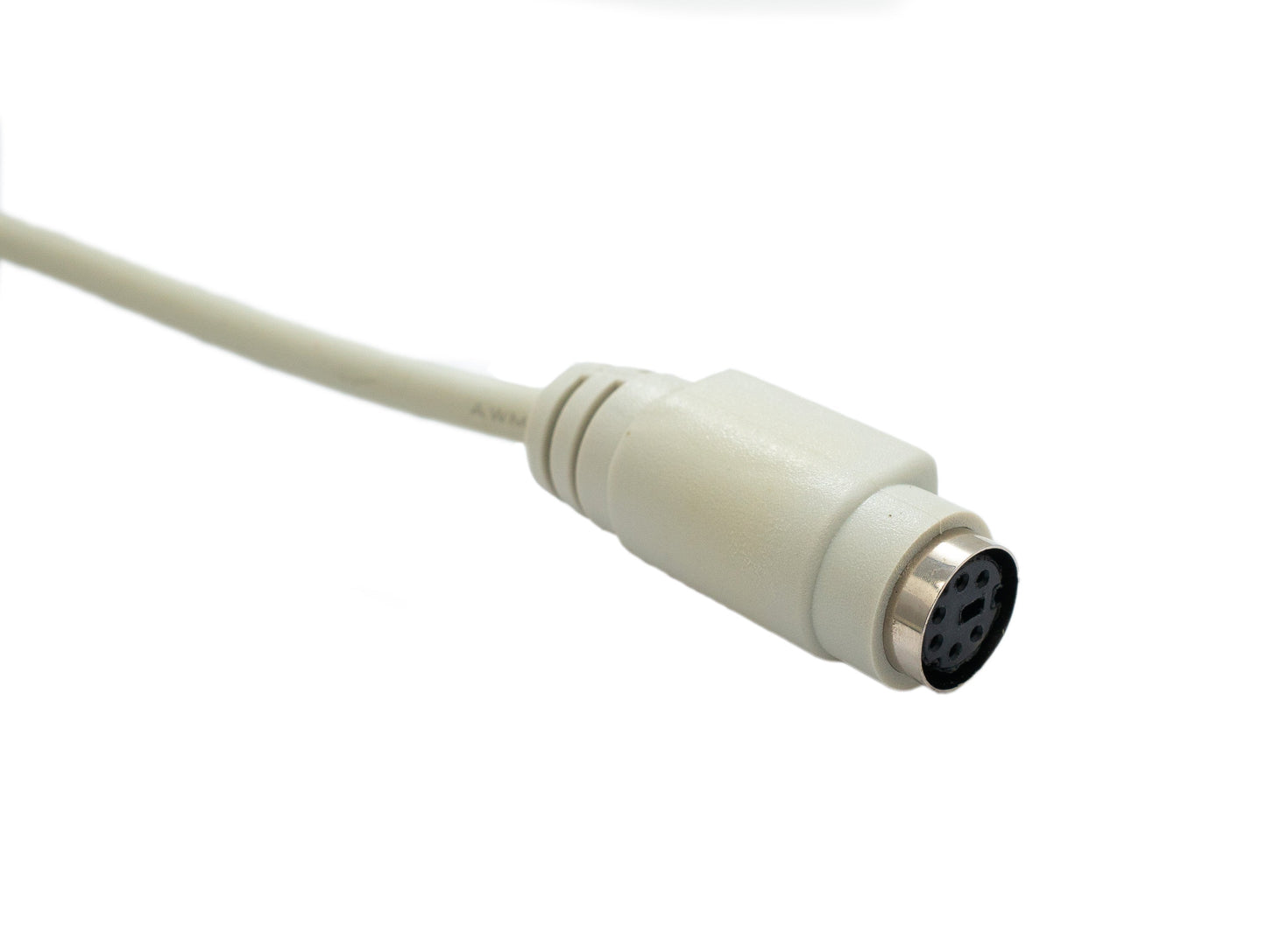 SYSTEM-S PS/2 Kabel 140 cm 6 PIN Stecker zu Buchse für Tastatur Barcode Scanner in Grau