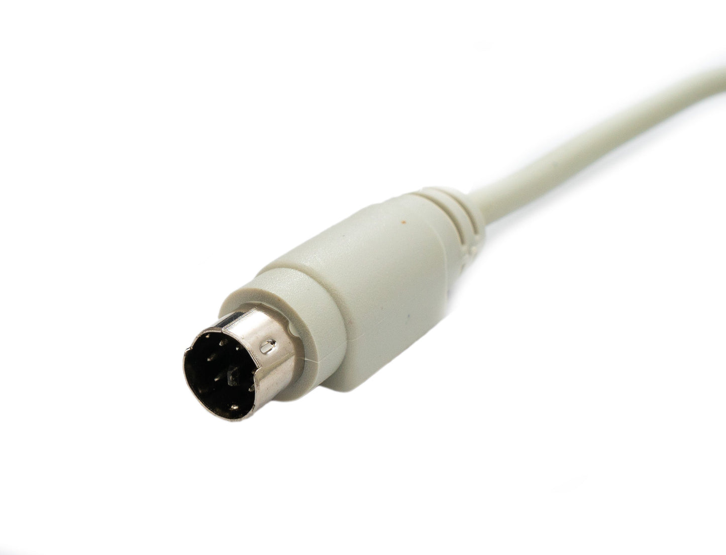 SYSTEM-S PS/2 Kabel 140 cm 6 PIN Stecker zu Buchse für Tastatur Barcode Scanner in Grau