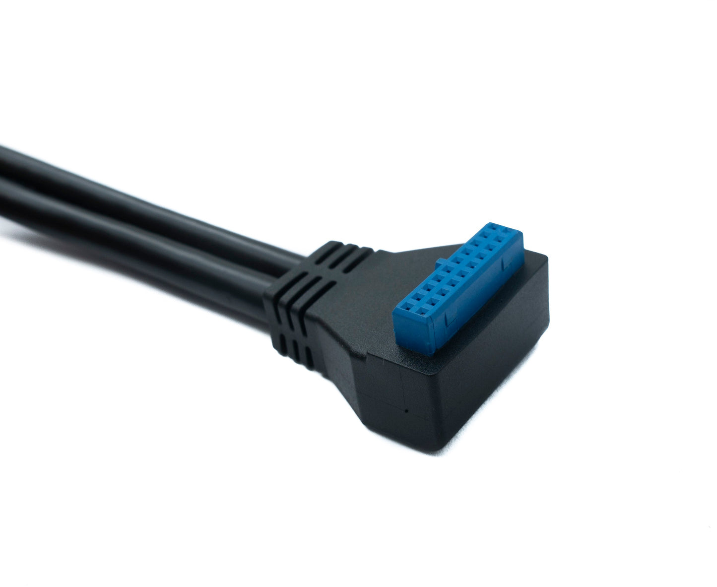 SYSTEM-S USB 3.0 Kabel 50 cm 20 Pin zu 2x Typ A Buchse Panel Mount Winkel Up Angled