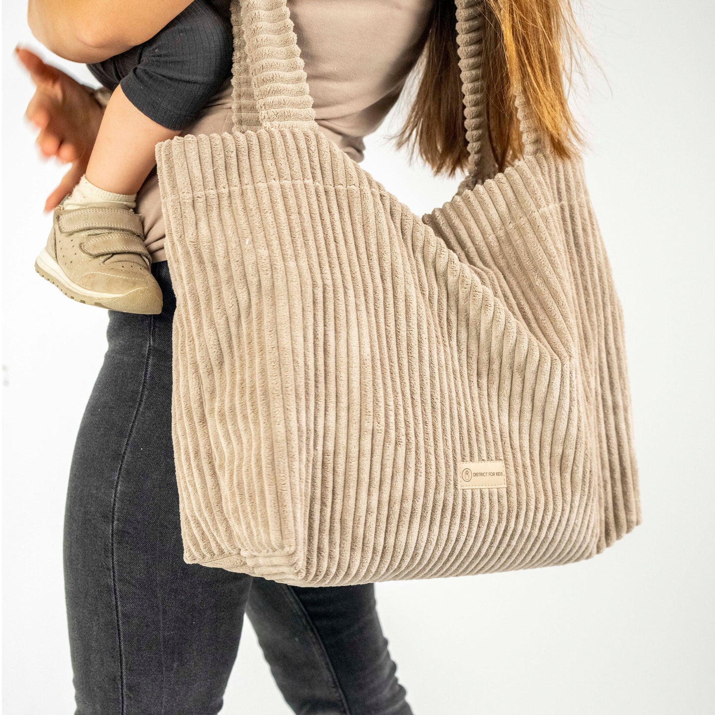 Wickeltasche Cord für den Kinderwagen- Mom bag