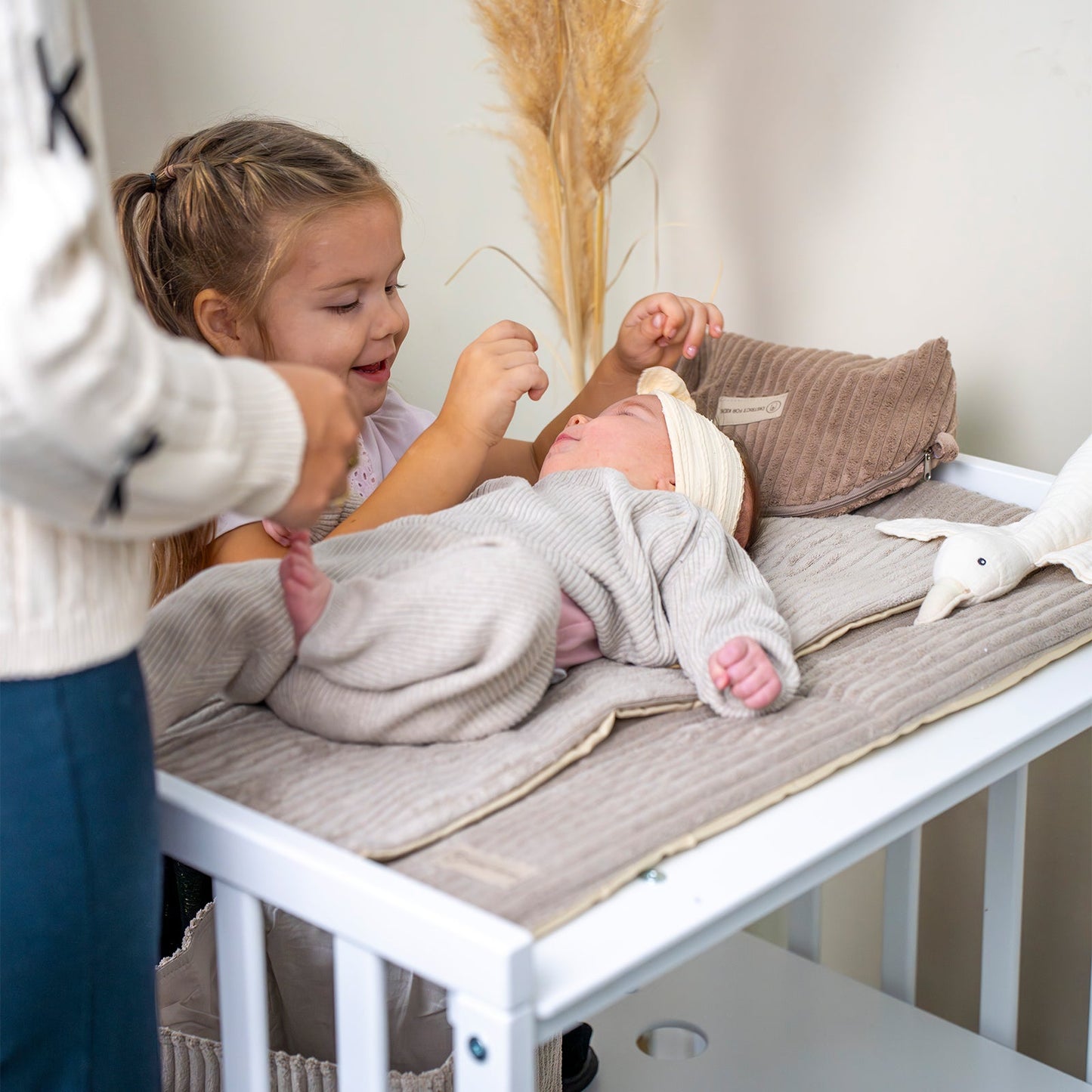 Cord changing mat with underlay – natural & cuddly for your baby
