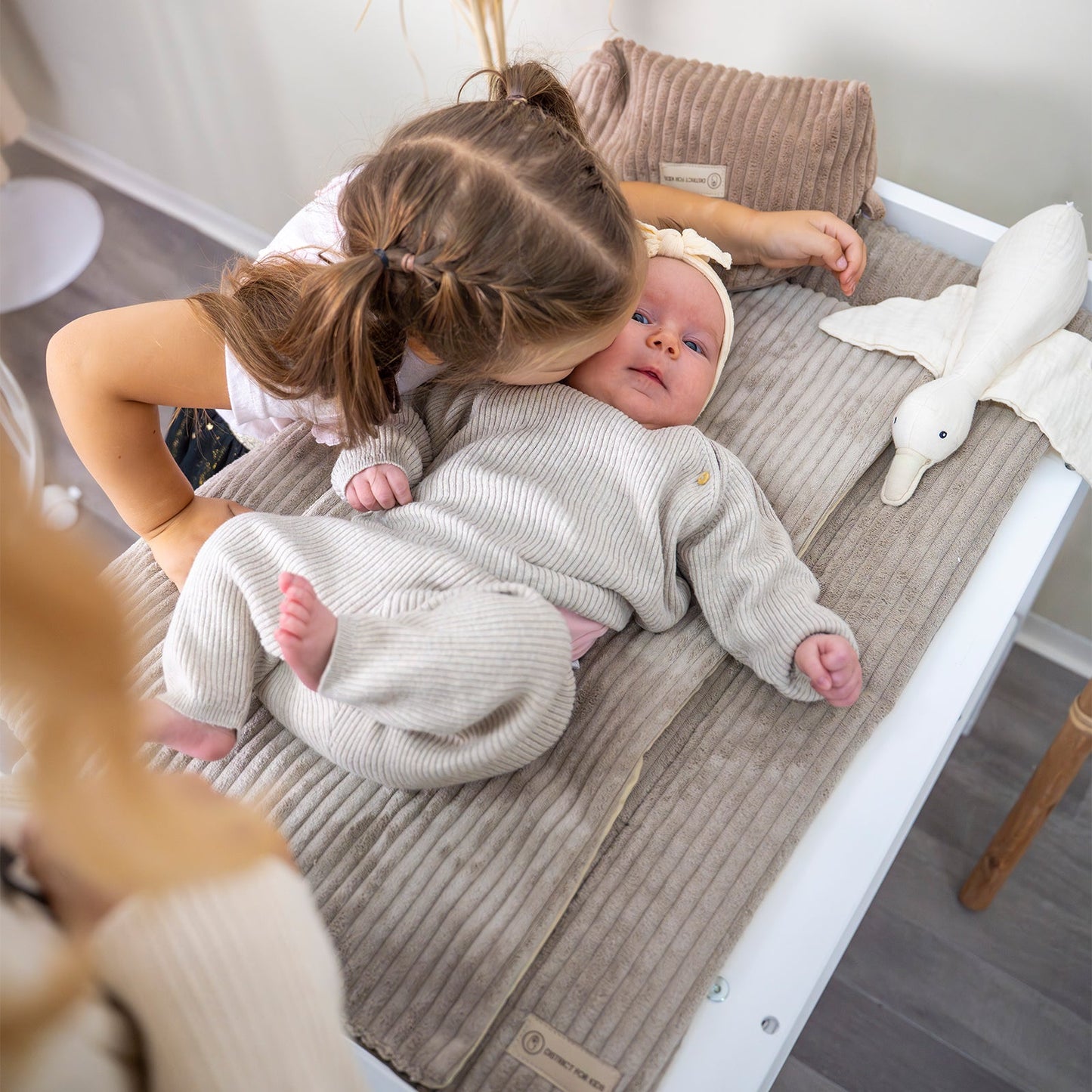 Cord changing mat with underlay – natural & cuddly for your baby