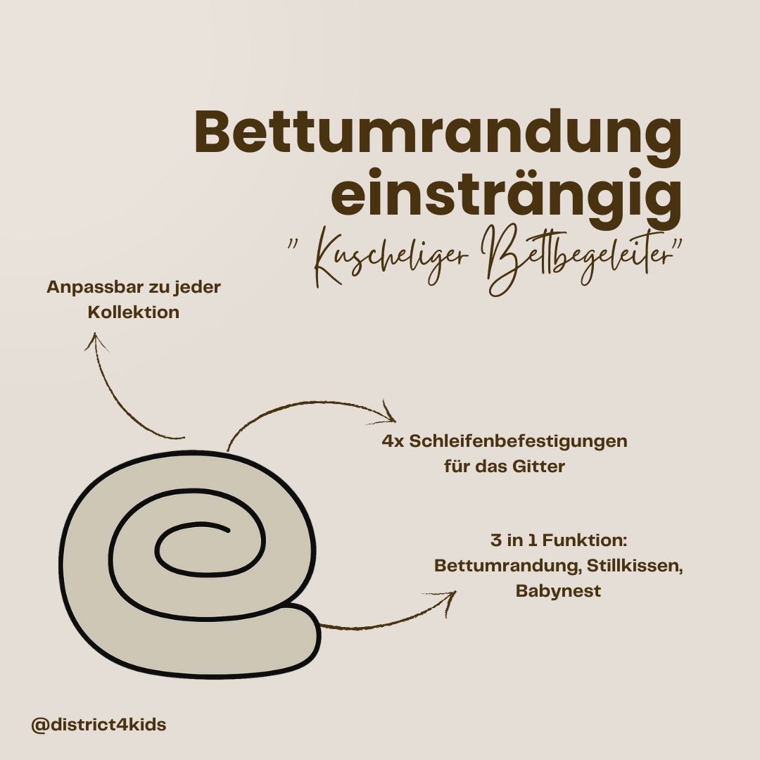 Bettschlange einsträngig Teddystoff Boucle – Schutz & Vielseitig