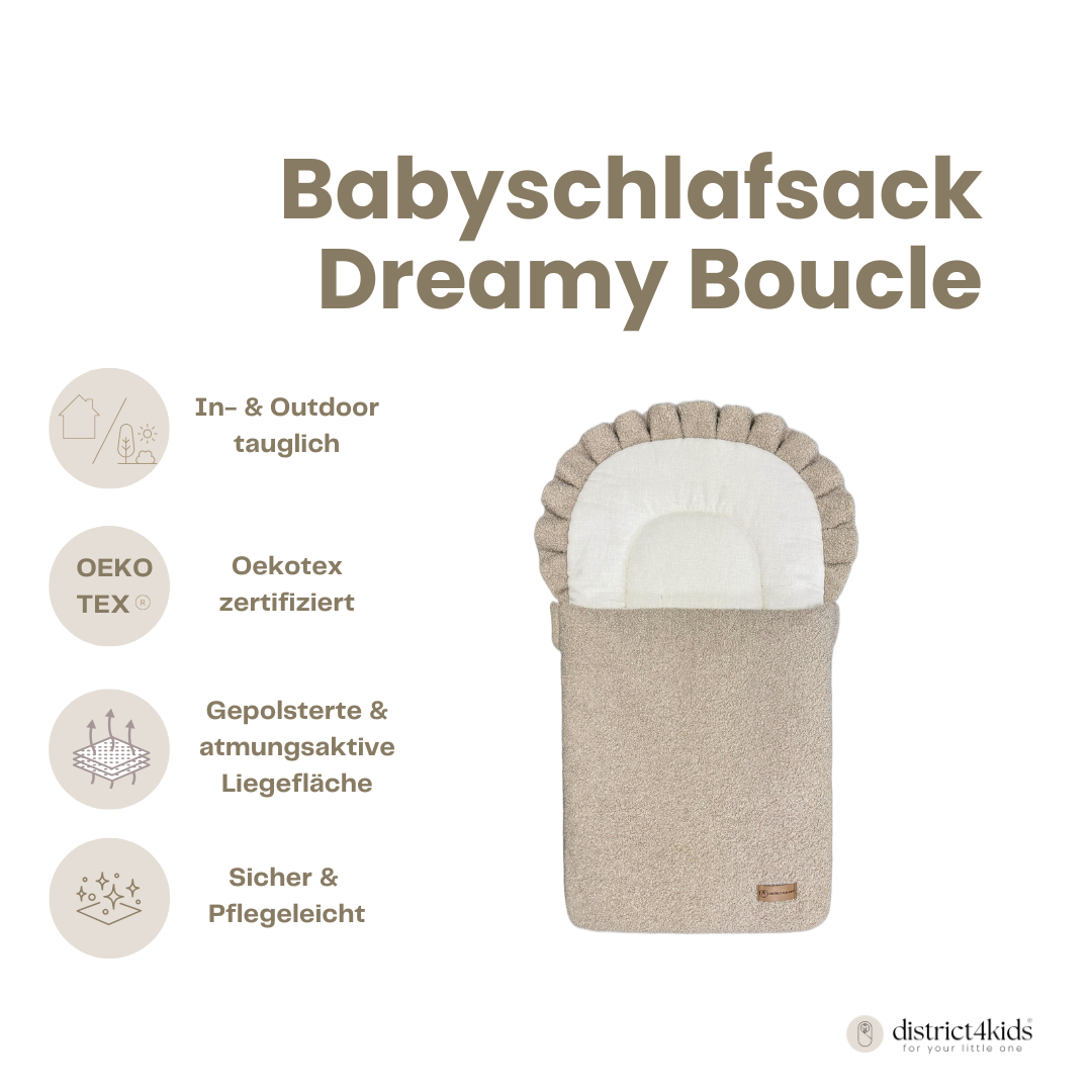 Babyschlafsack Dreamy Teddy Boucle - kuscheliger Ganzjahreschlafsack