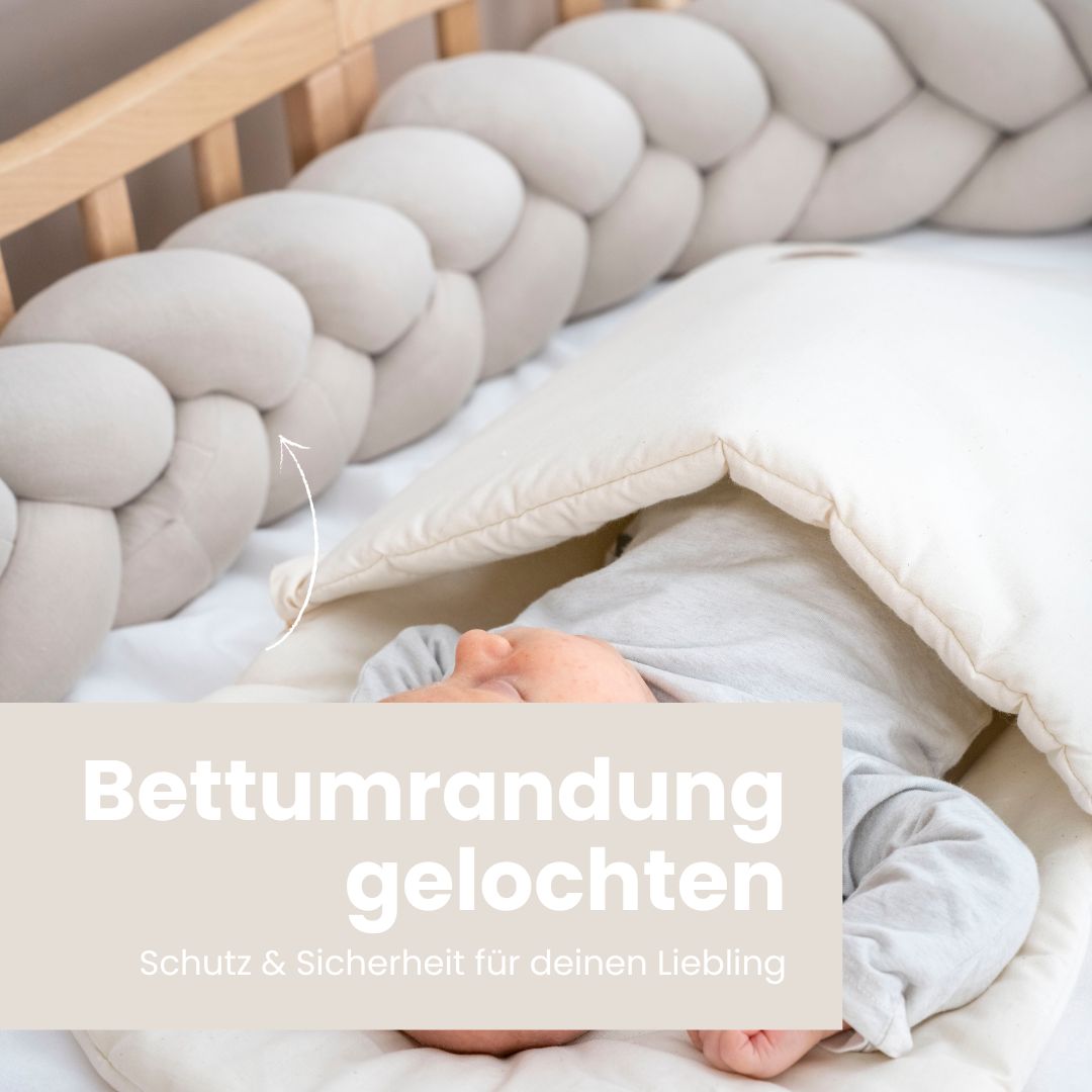Bettschlange geflochten Musselin – Kuschelige Bettumrandung