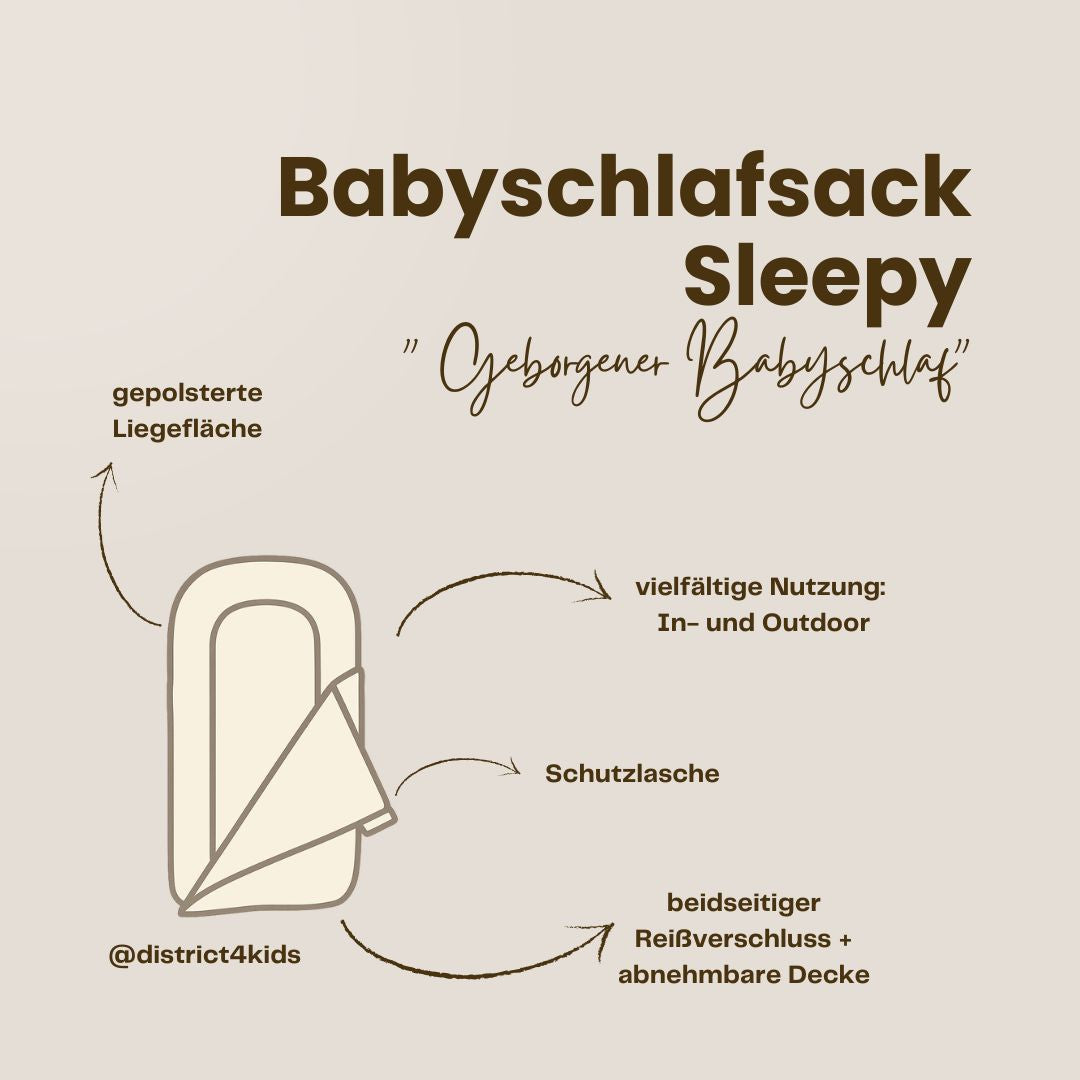 Babyschlafsack Sleepy Bio-Baumwolle - Ganzjahresschlafsack