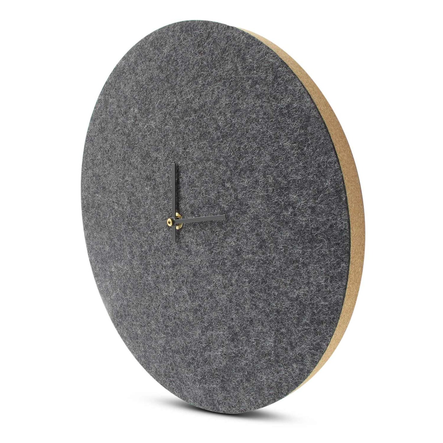 Wanduhr aus Filz und Kork 30 cm | anthrazit - schwarz | Design: Aalborg