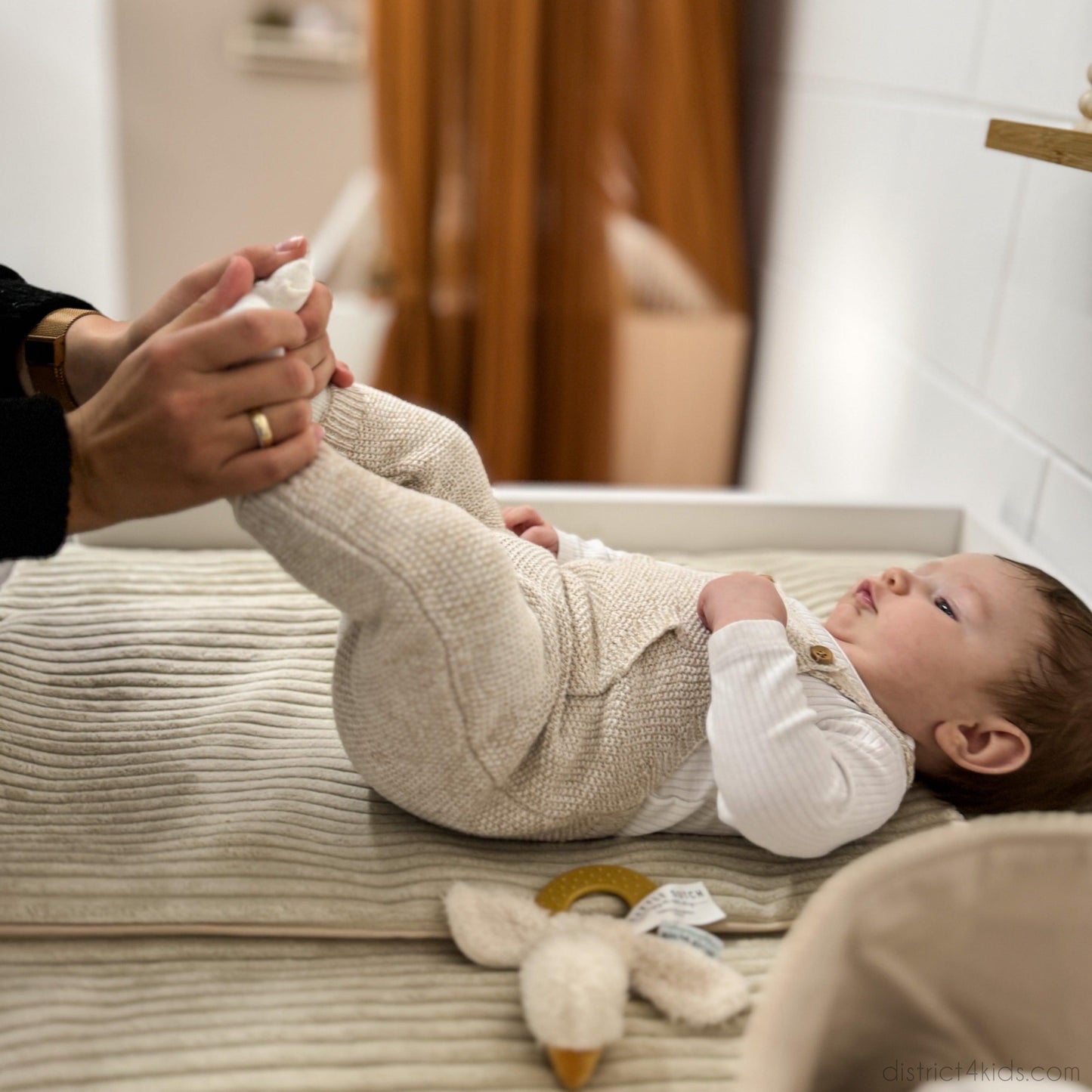 Cord changing mat with underlay – natural & cuddly for your baby