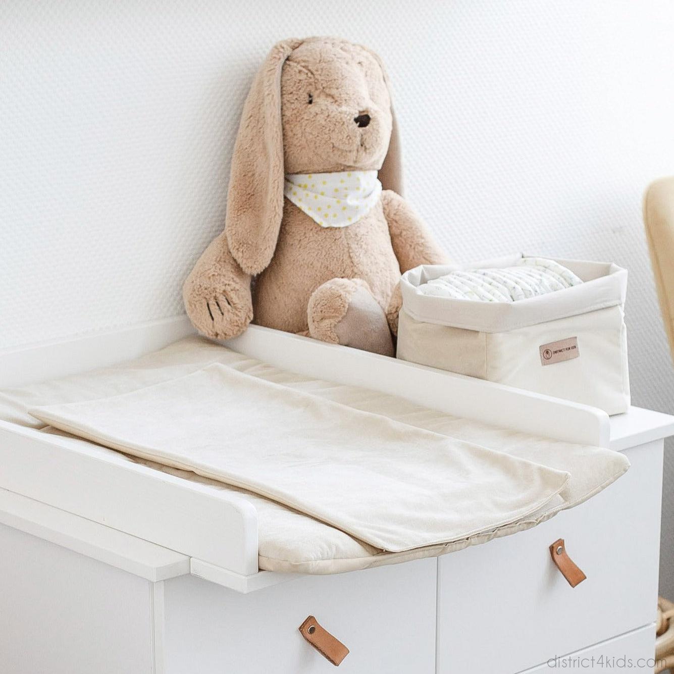 Wickelauflage Velours mit Unterlage – natürlich & kuschelig für dein Baby