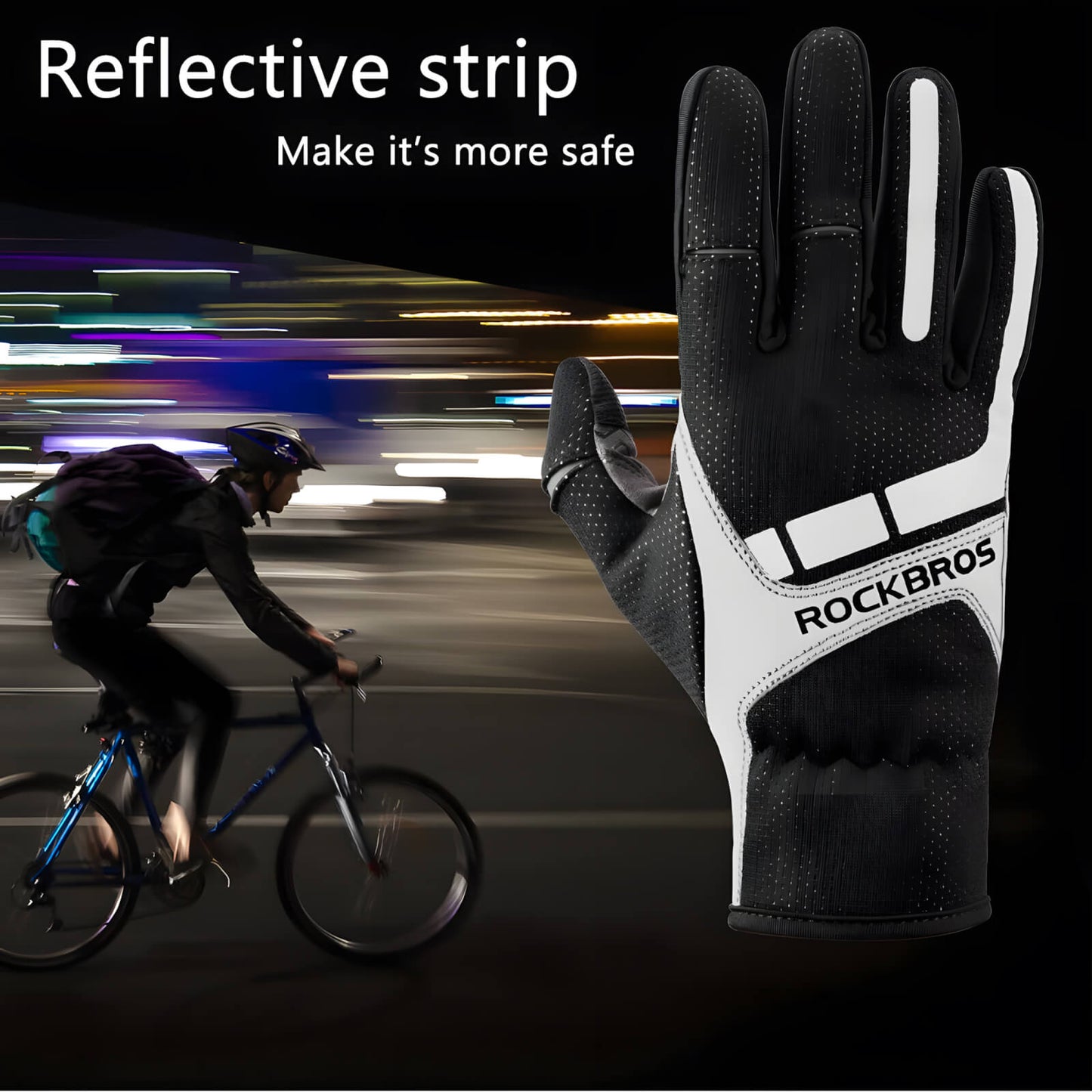 Winddichte Wärme-Touchscreen-Fahrradhandschuhe