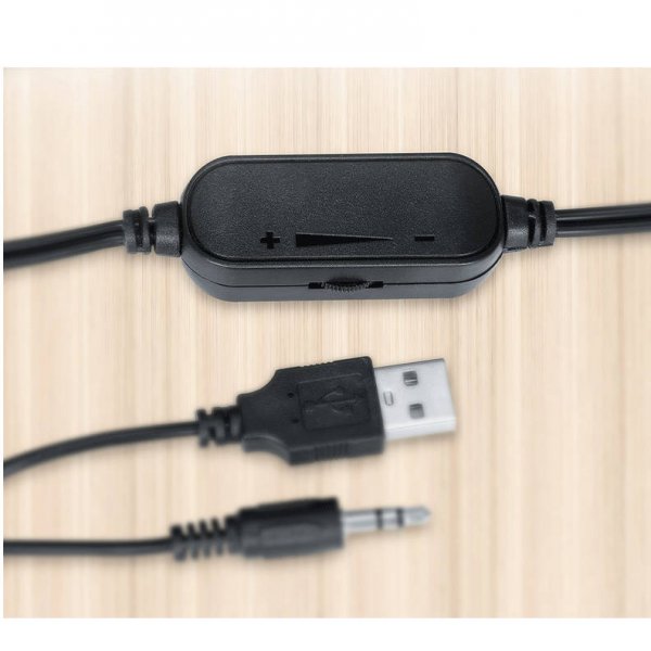 Speaker Stereo Subwoofer Audio 3.5 mm AUX jack with RGB LED in Black