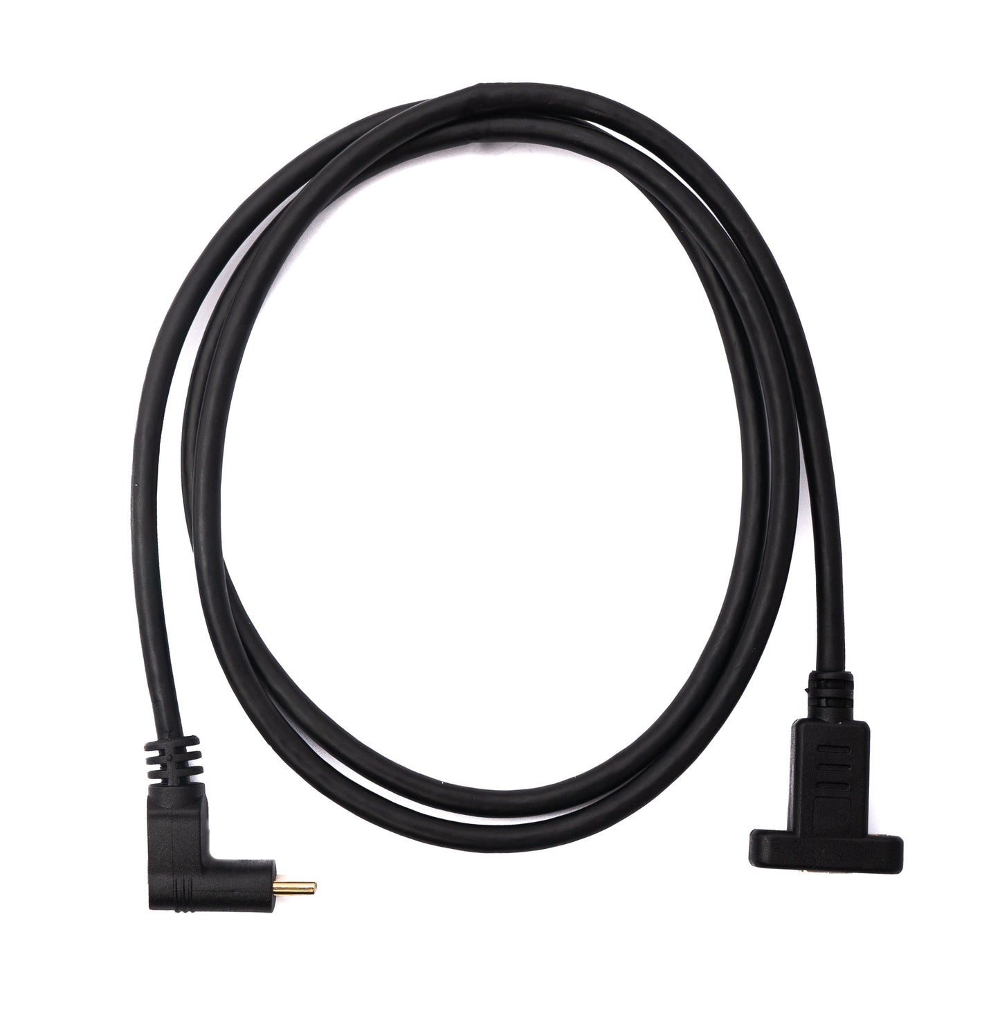 SYSTEM-S USB 3.1 cable 100 cm Type C male to female screw angle in black
