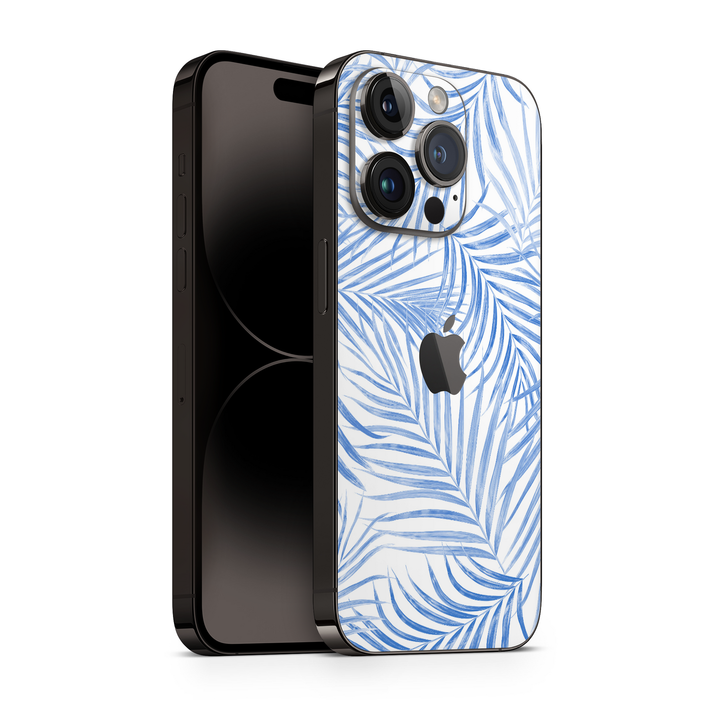 iPhone 16 Pro Skin Blue Leaf